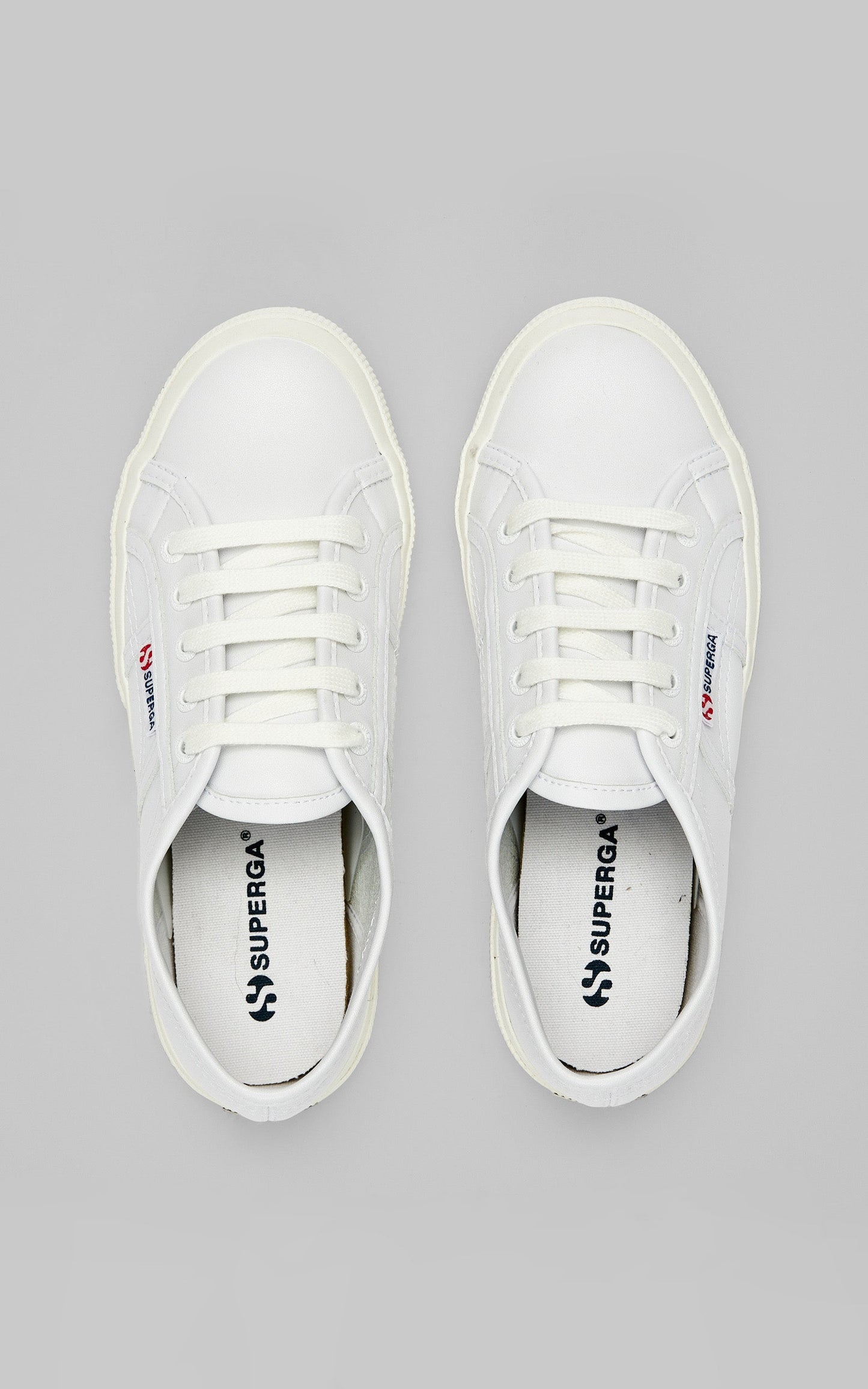 Superga - 2750 Vegan Leather Sneakers in White-White Avorio