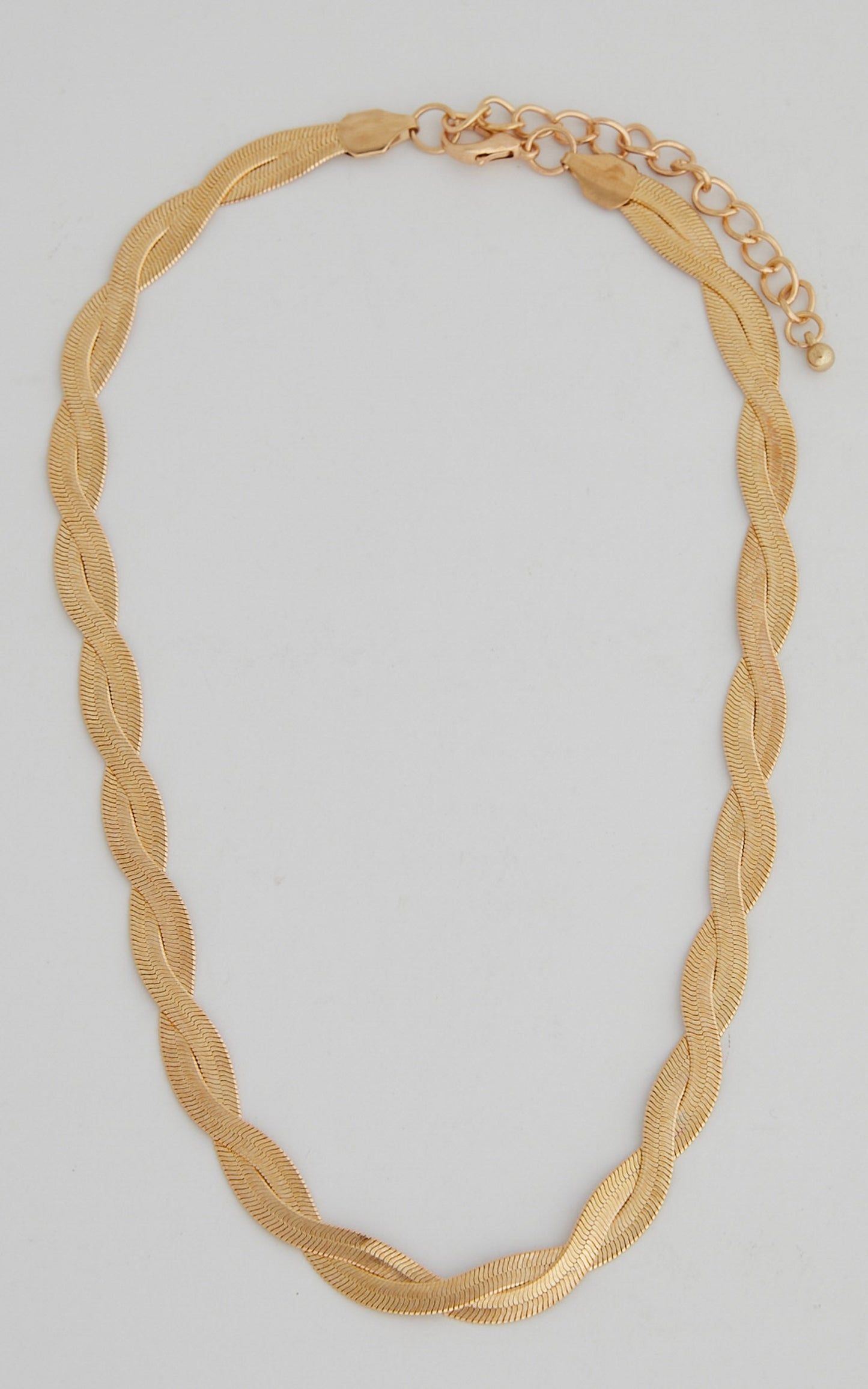 Saeth Twisted Snake Chain Necklace in Gold