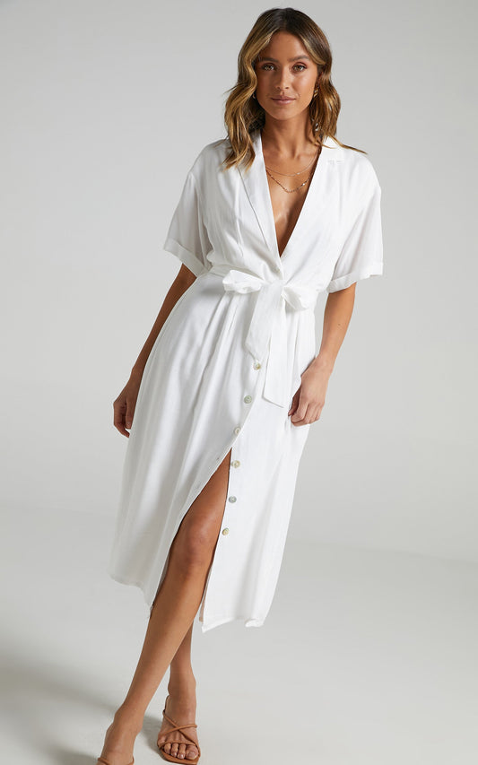 Sallie Dress in White