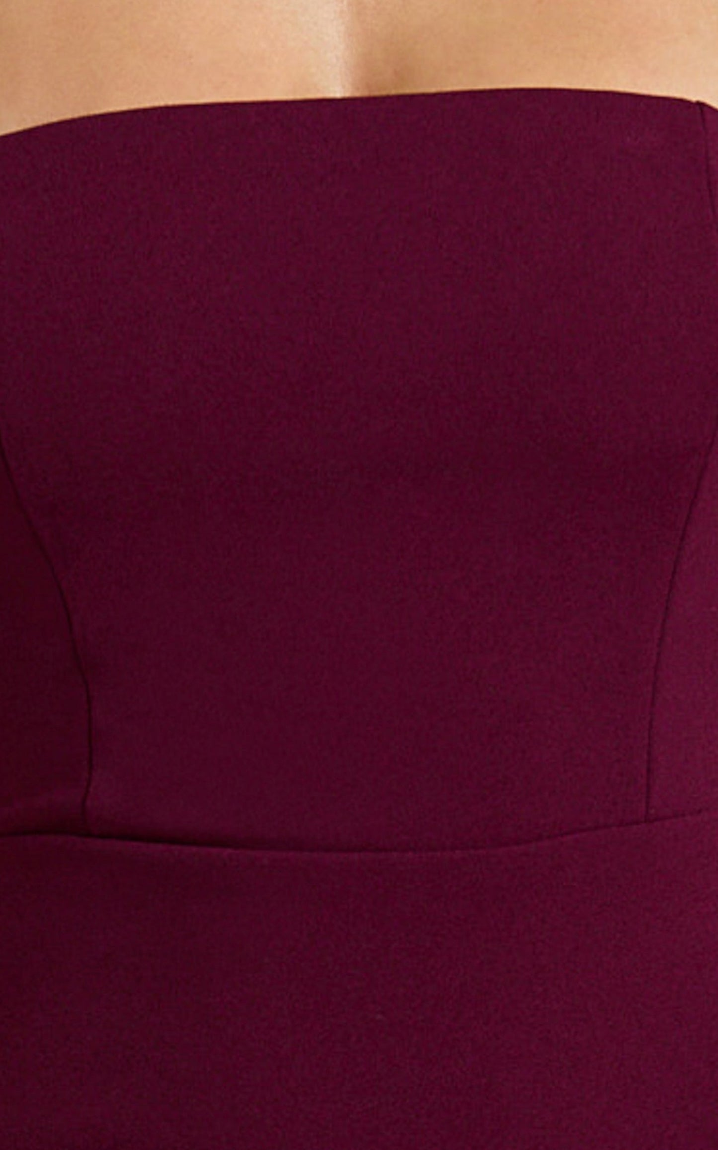 Salome Midi Dress - Halter Neck Column Dress in Wine