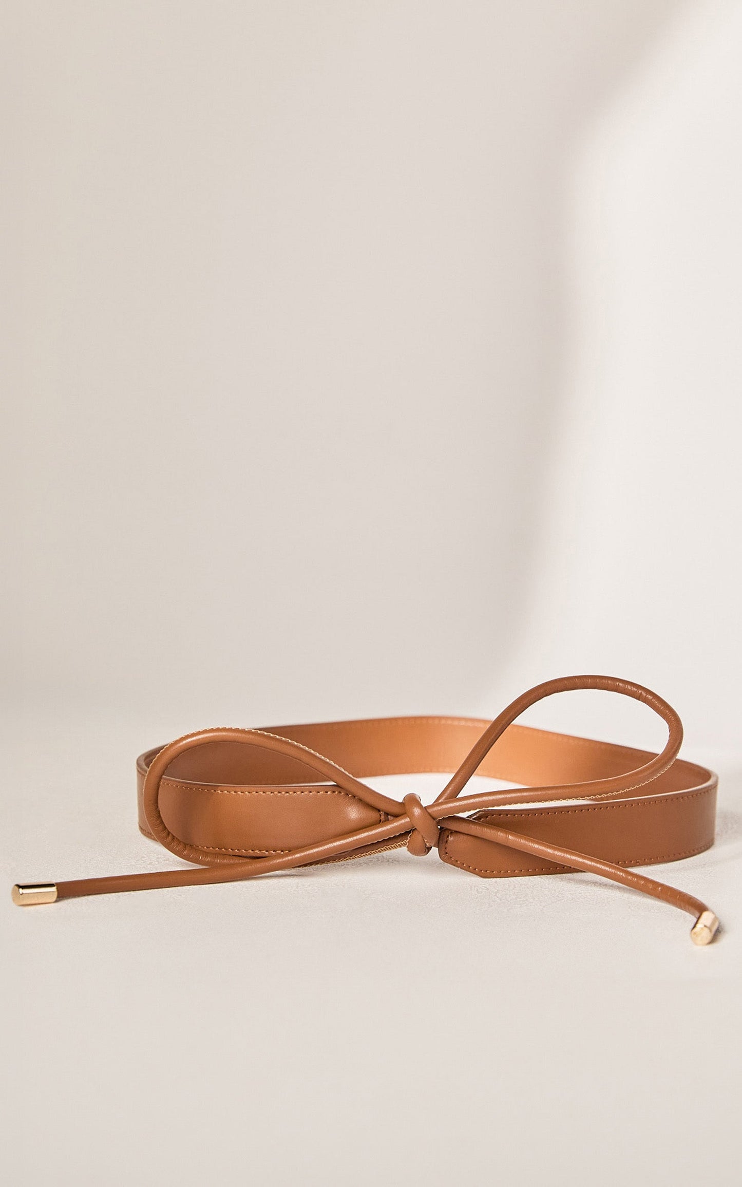 Samara Belt - Band Tie Detail Waist Belt in Brown