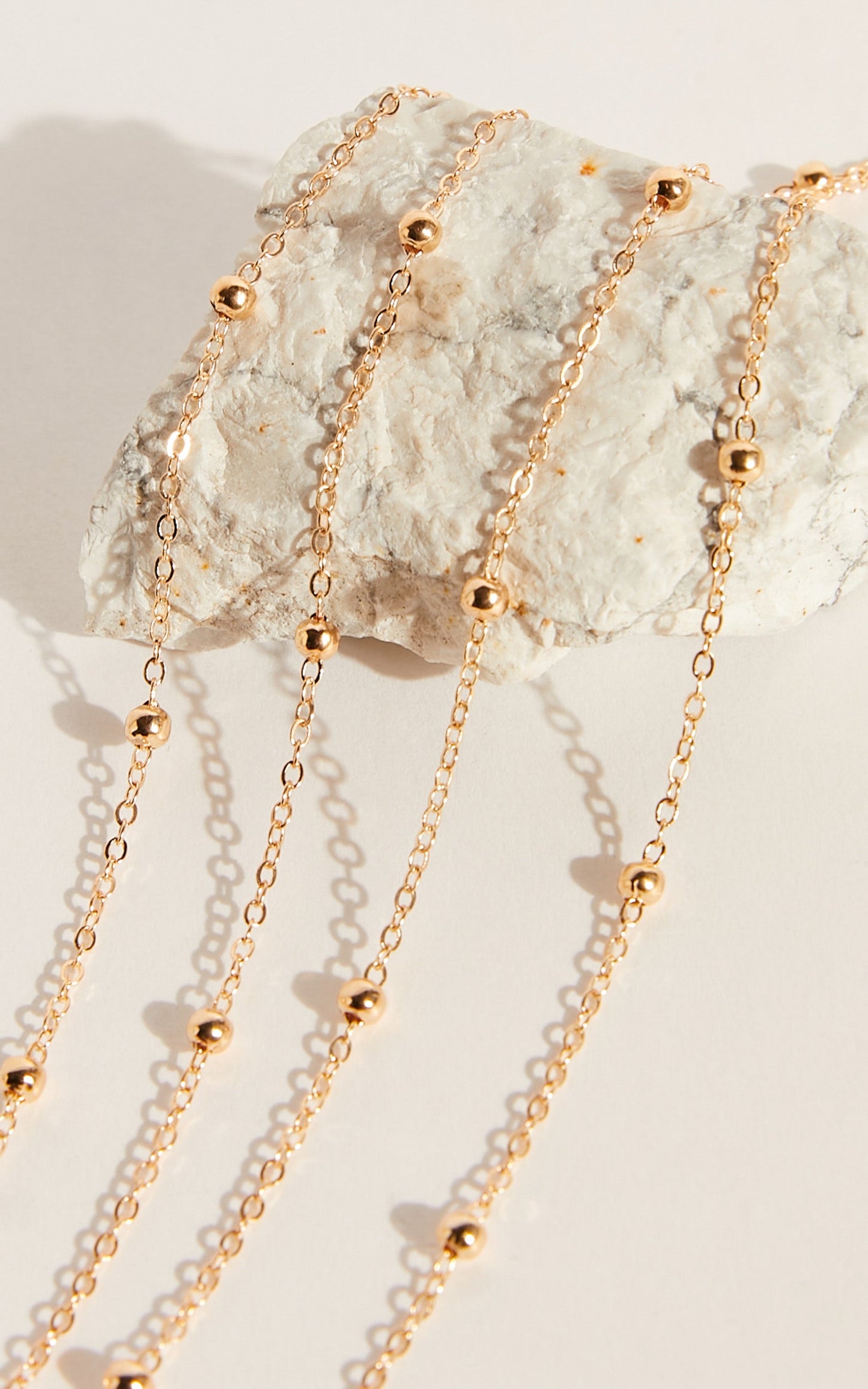 Saphira Layered Necklace in Gold