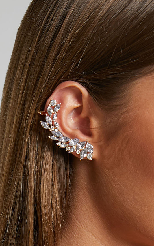 Saralene Earrings Cuff in Gold
