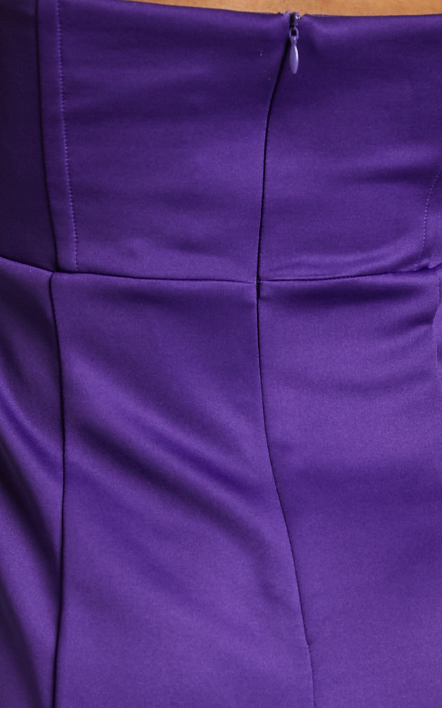Sarisa Midi Dress - Strapless Thigh Split Dress in Purple
