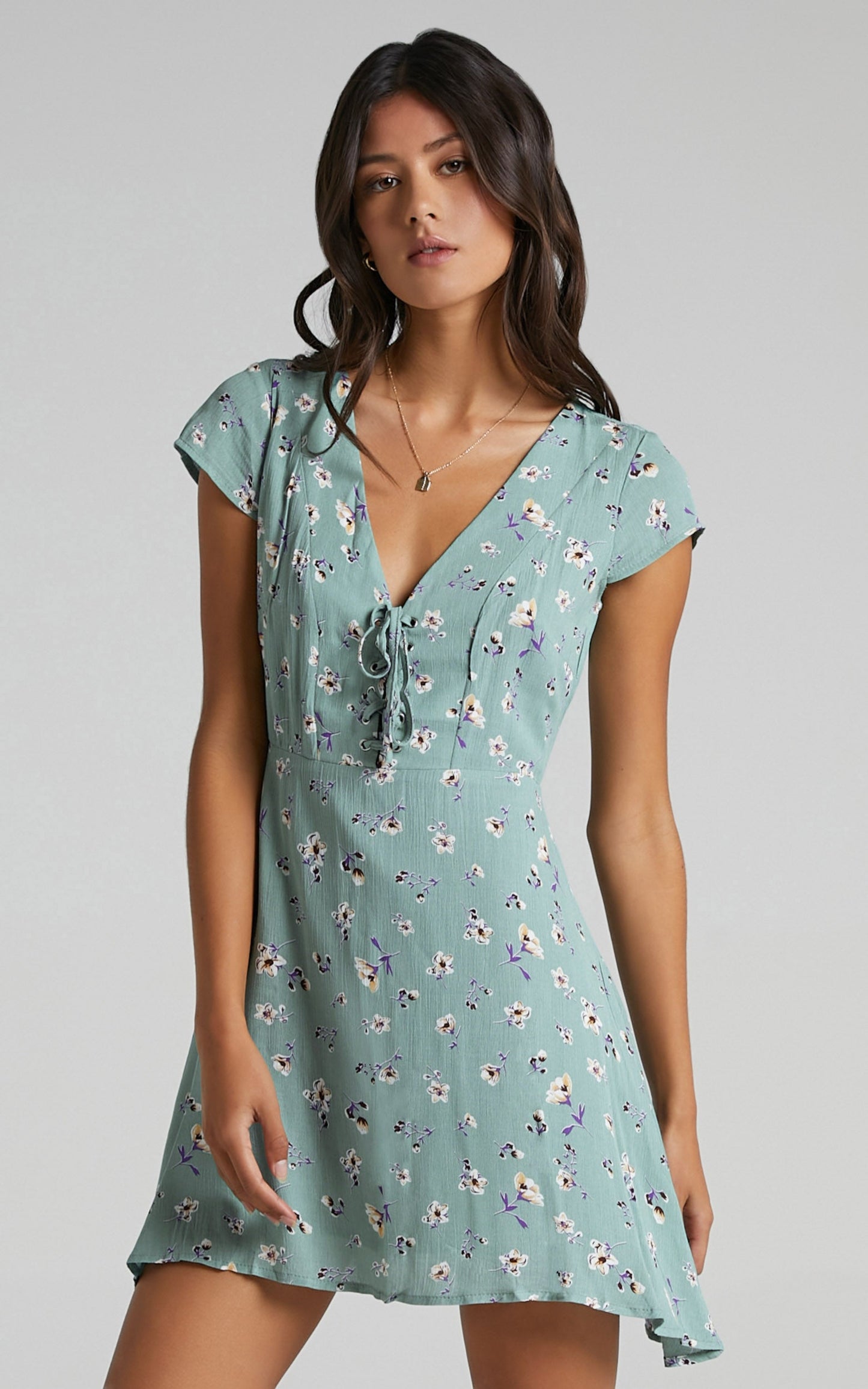 Secret Cure Dress in Mint Floral