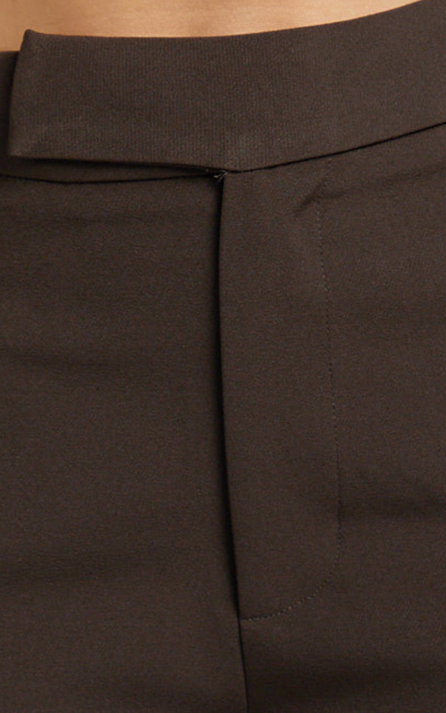 Selena Pants - High Waisted Wide Leg Tailored Pants in Dark Chocolate