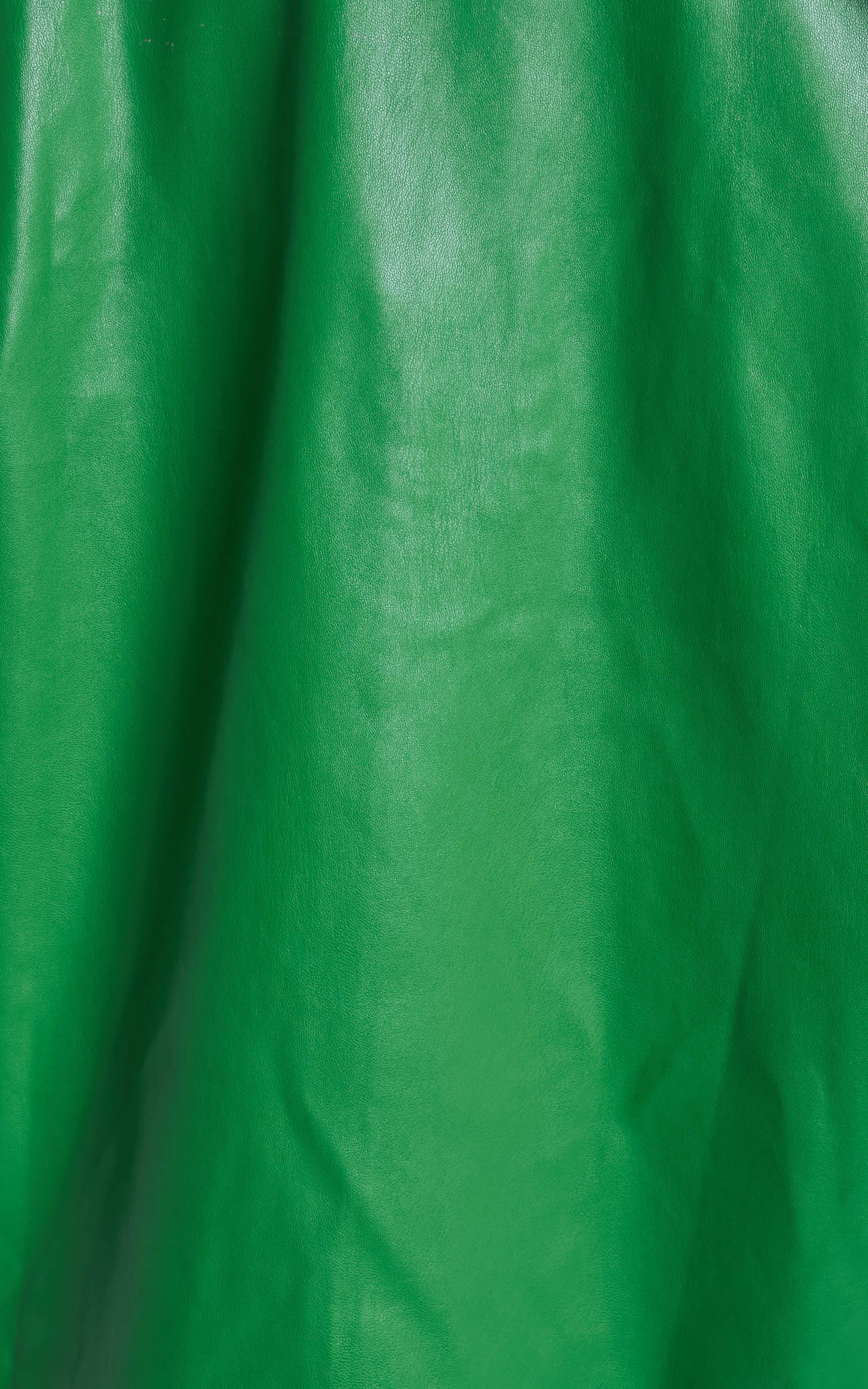Selenia Shirt - Button Front Faux Leather Shirt in Green
