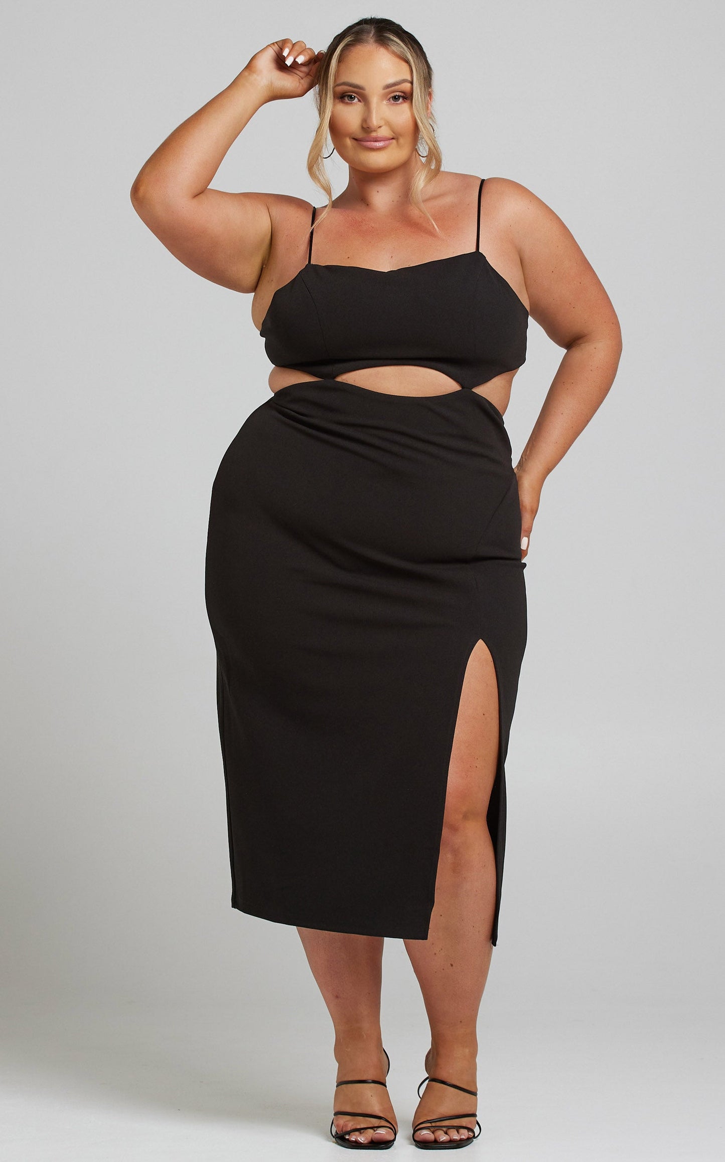 Harper Cut Out Underbust Dress in Black