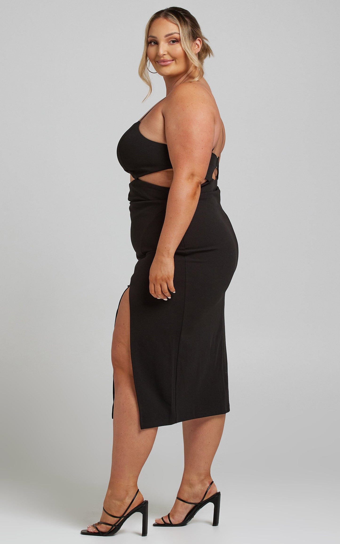 Harper Cut Out Underbust Dress in Black