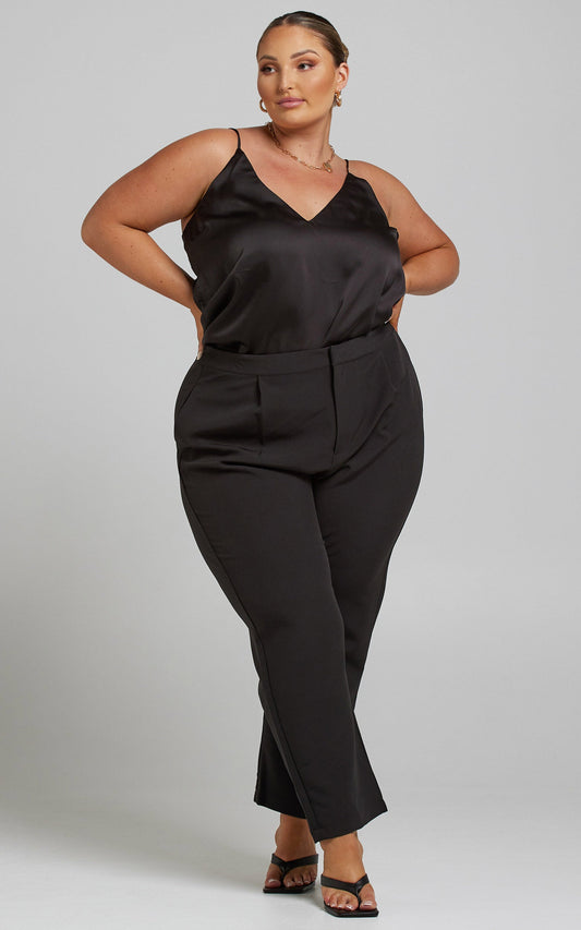 My Only Sunshine Cami in Black Satin