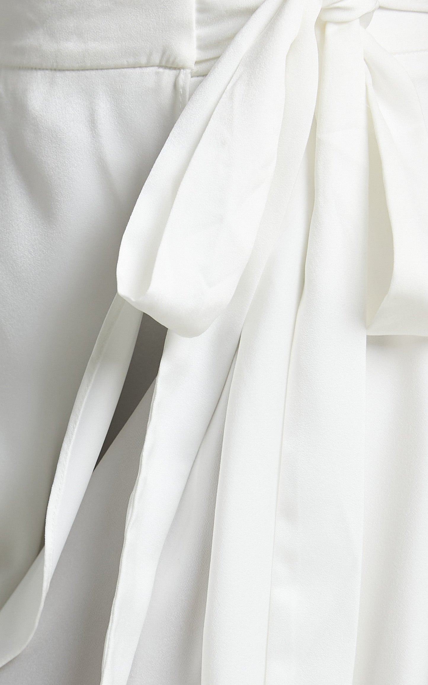 Serendipity Wrap Skirt in White Satin