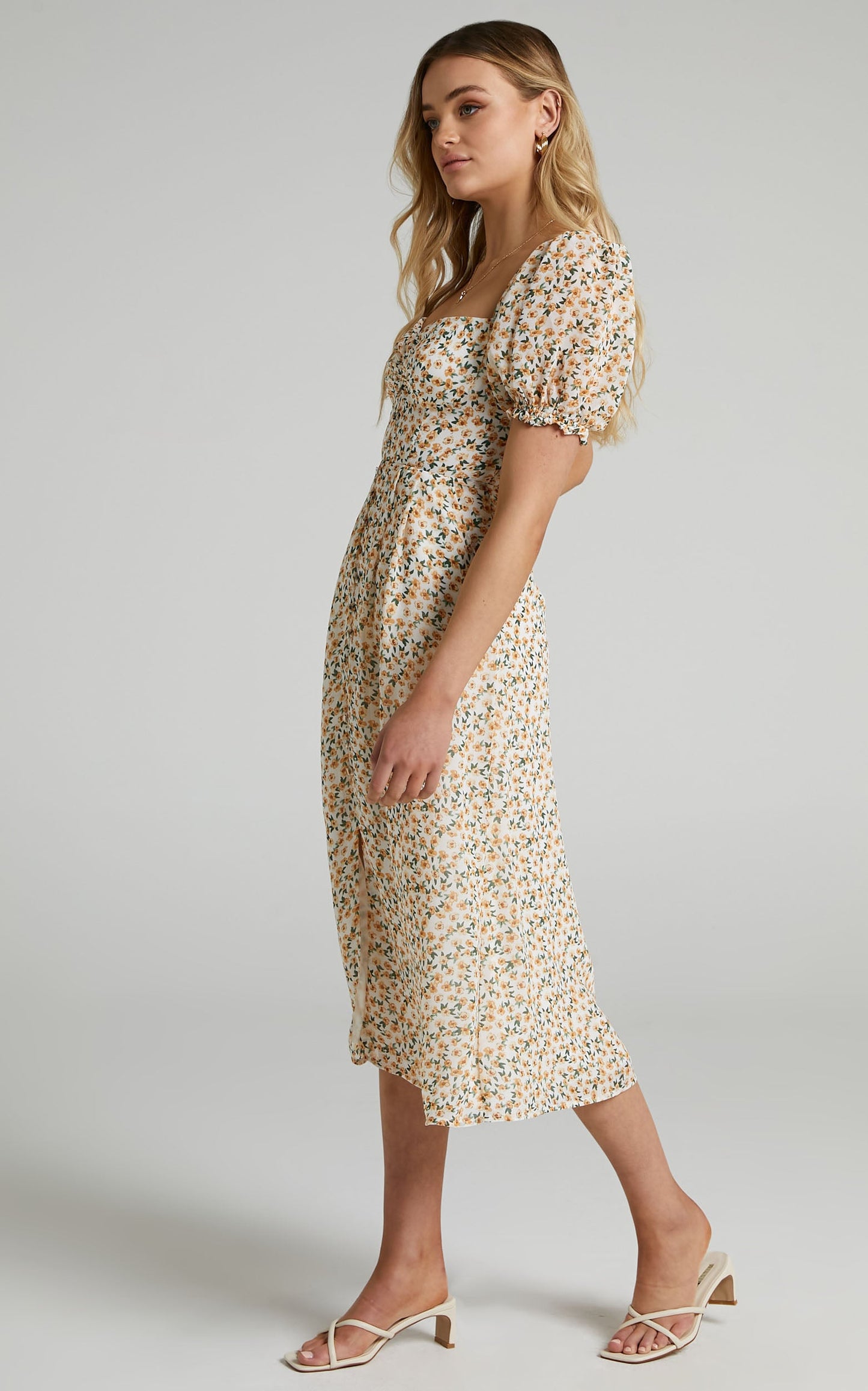 Seven Wonders - Yasmine Midi Dress in Yellow Floral