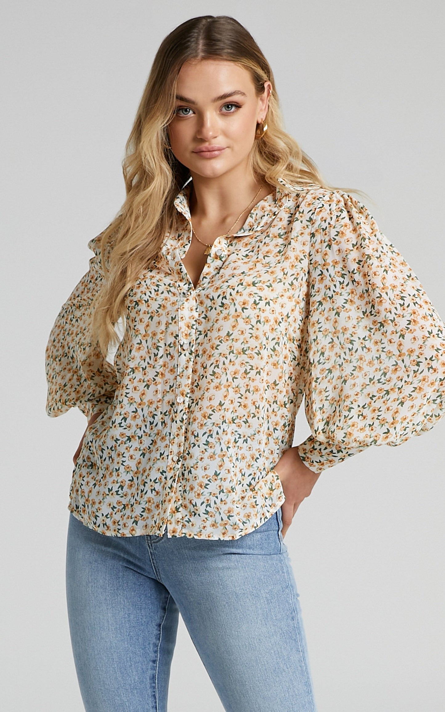 Seven Wonders - Yasmine Shirt in Yellow Floral