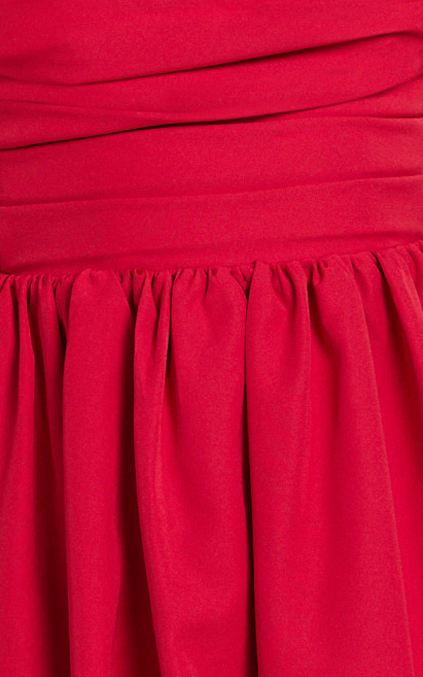 Shaima Mini Dress - Strapless Bubble Hem Dress in Red