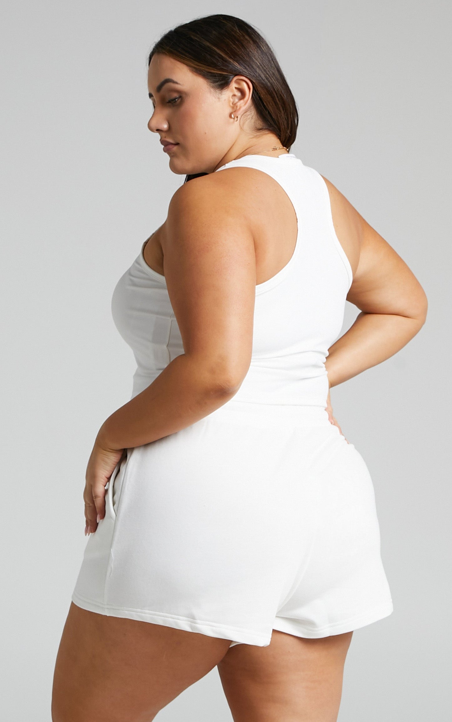 Shammy Shorts - Jersey Track Shorts in White