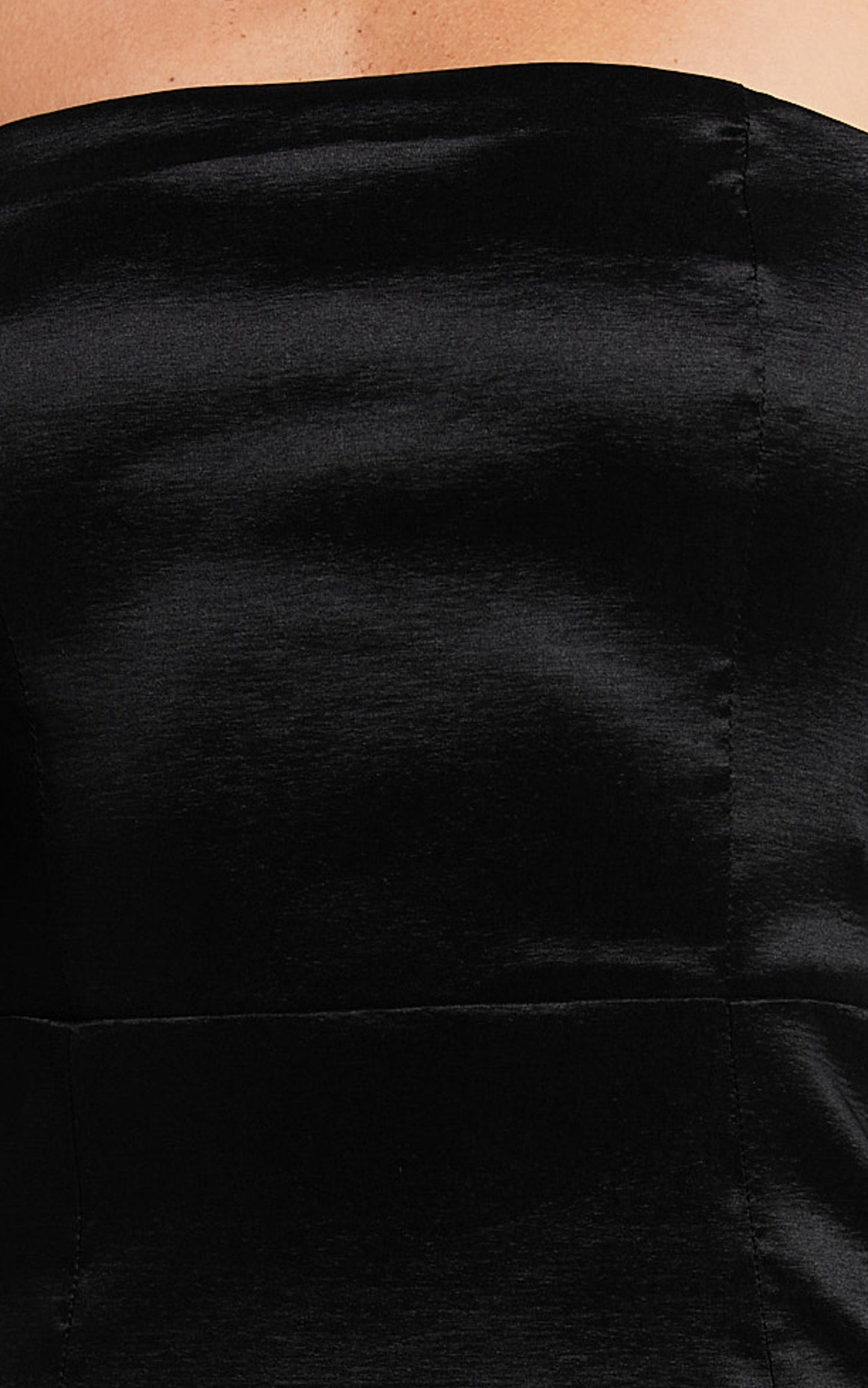 Shauna Mini Dress - Off Shoulder Rosette Detail A Line in Black