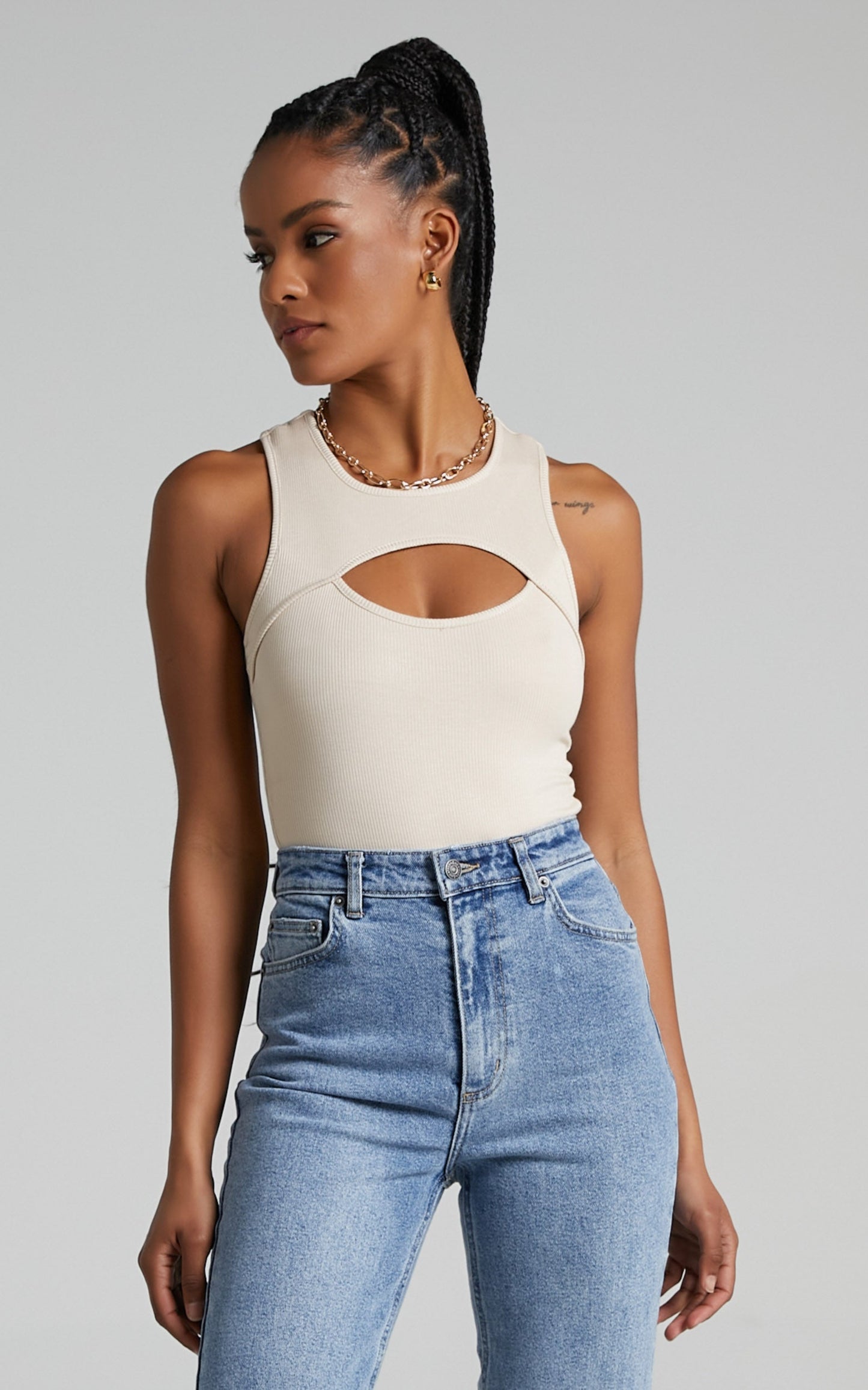 She.Is.Us - Kylee Bodysuit in Sand