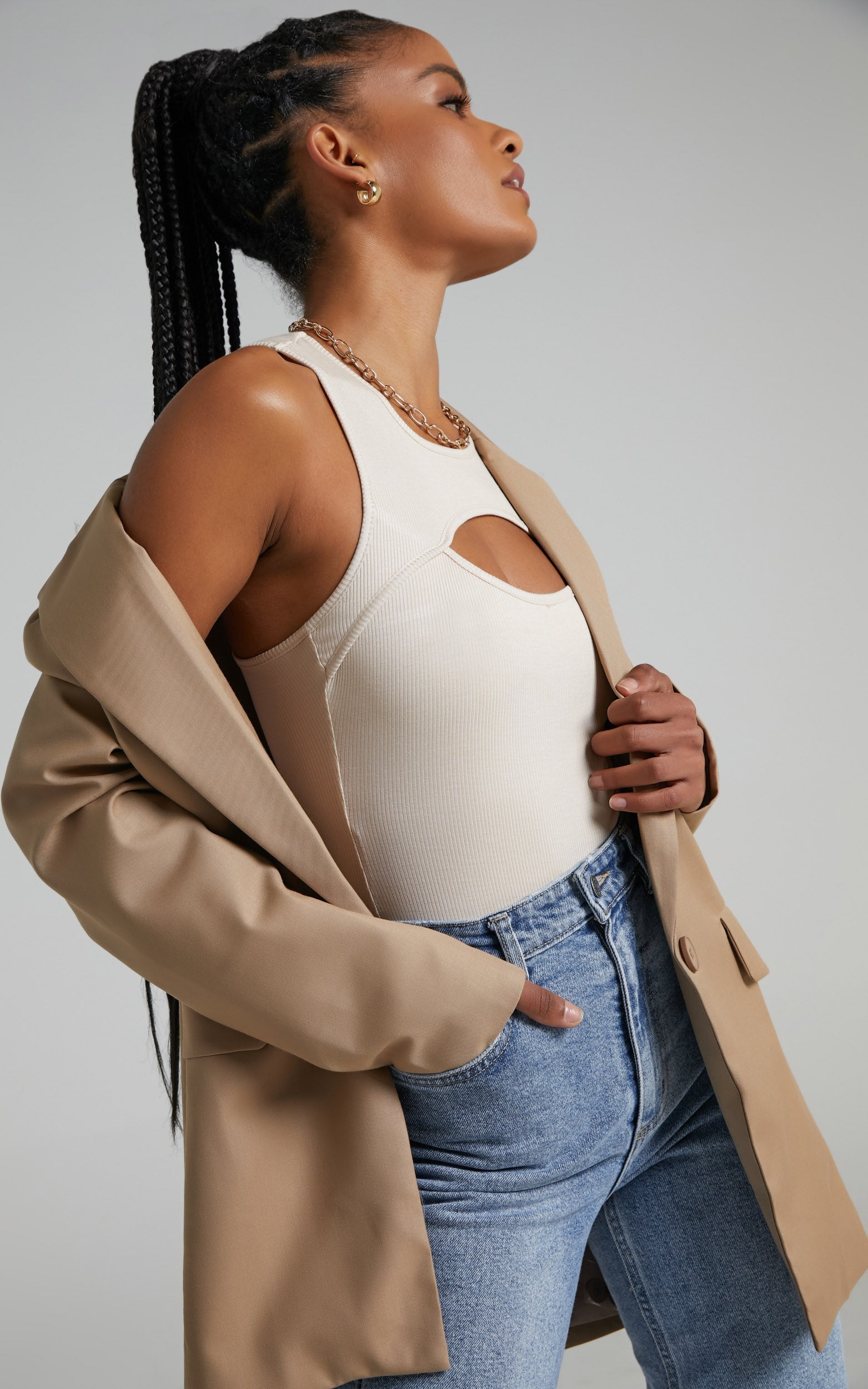 She.Is.Us - Kylee Bodysuit in Sand