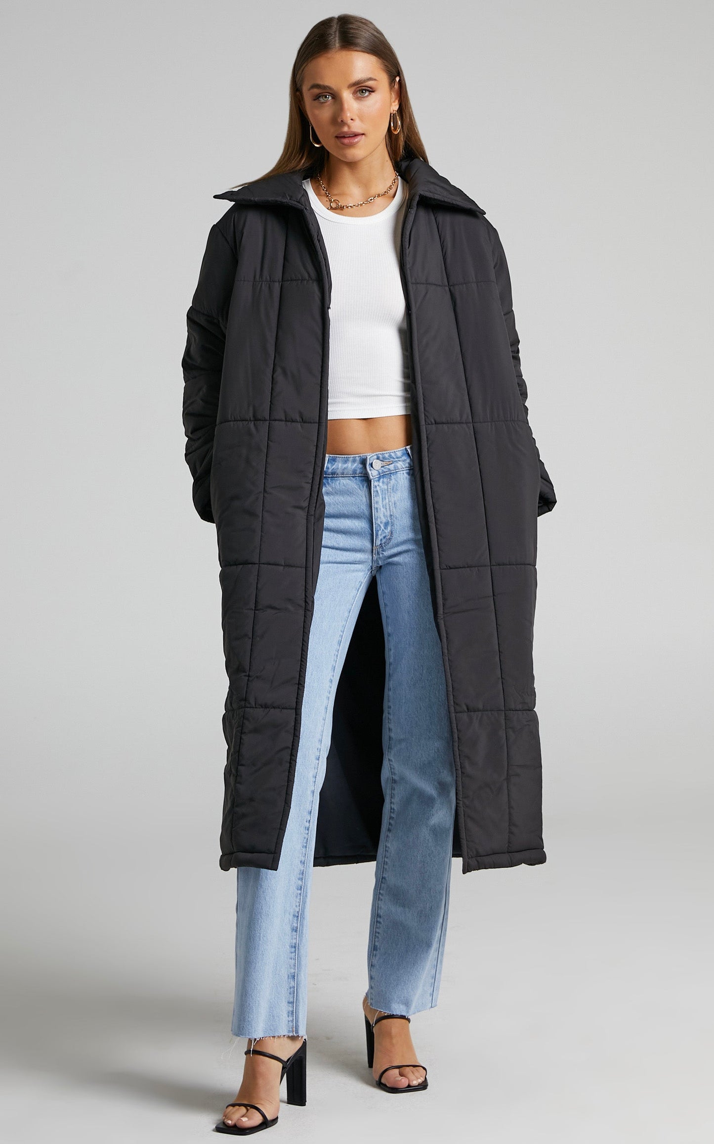 Shellie Puffer Coat in Black