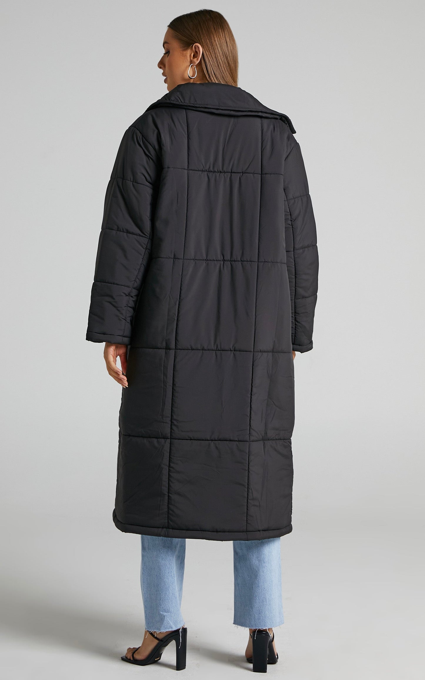 Shellie Puffer Coat in Black