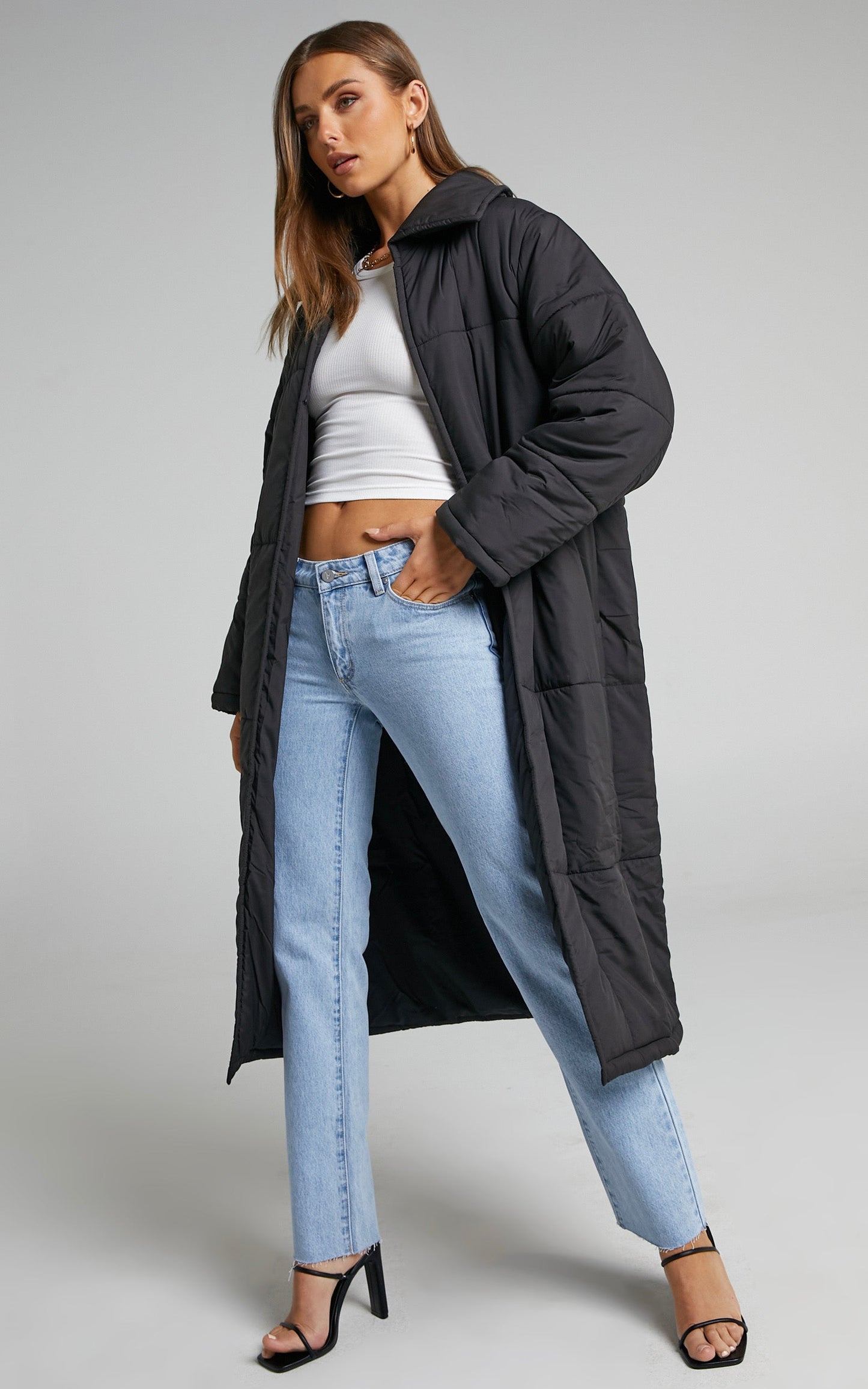 Shellie Puffer Coat in Black