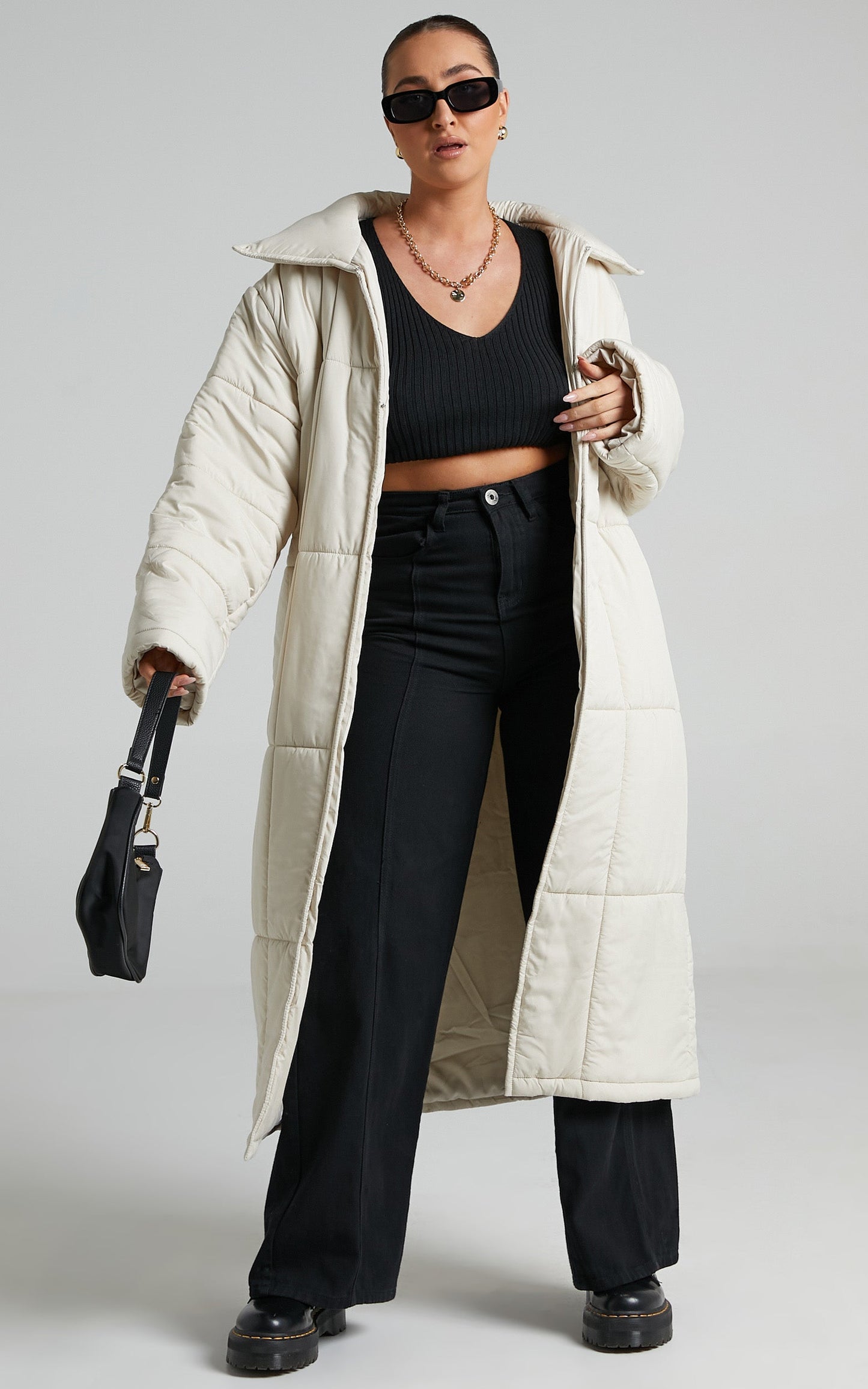 Shellie Puffer Coat in Cream