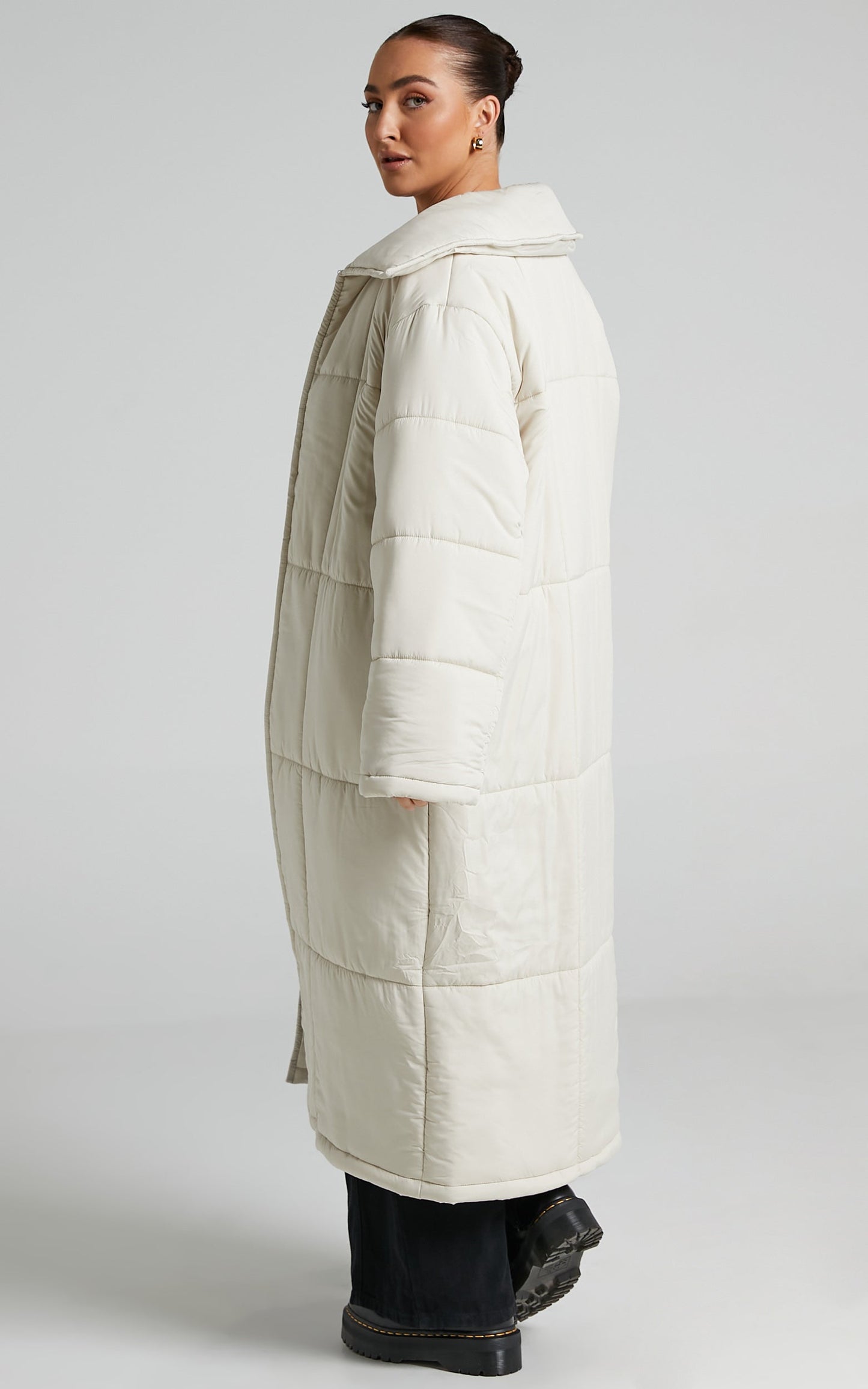Shellie Puffer Coat in Cream