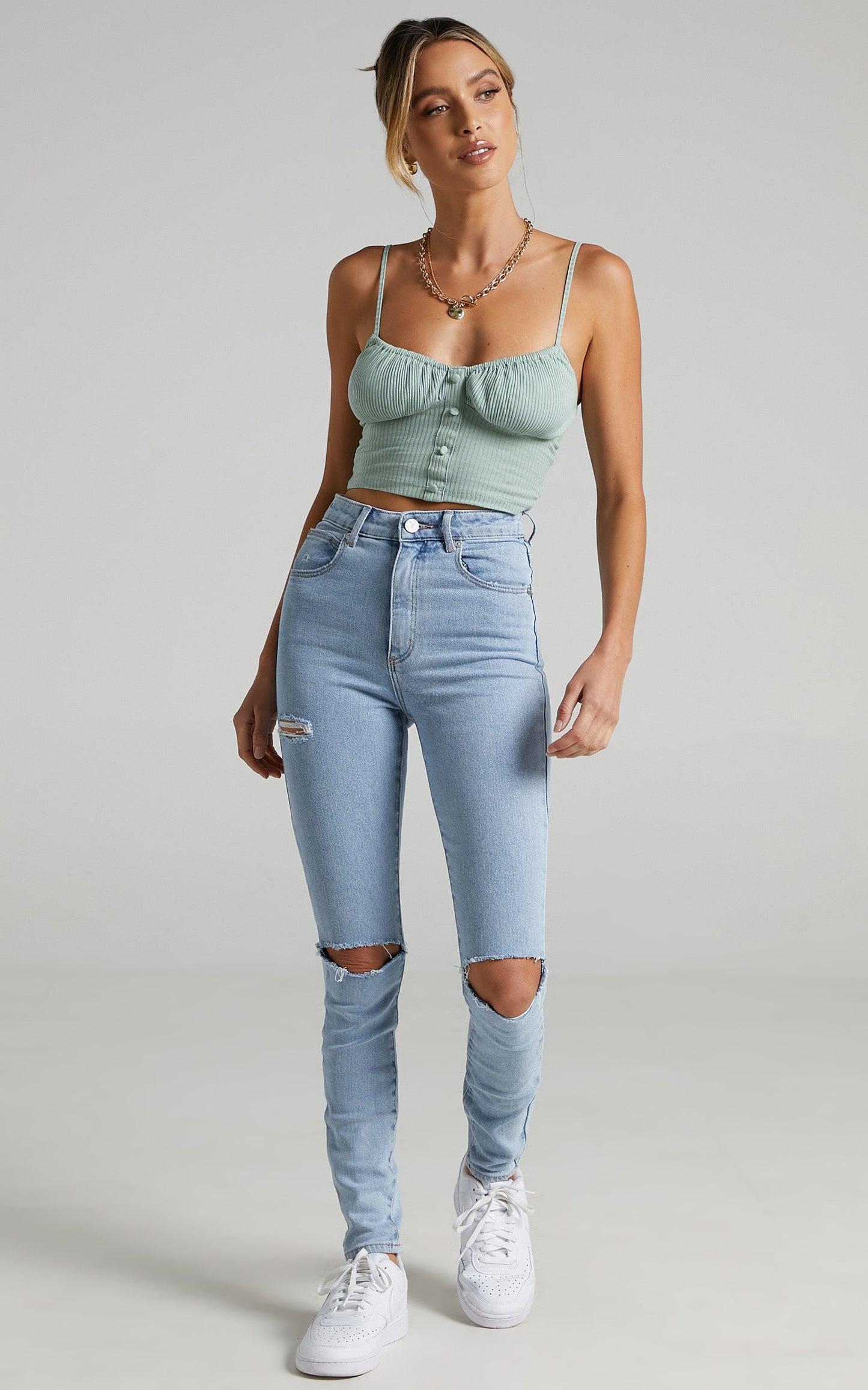 Shelly Top in Khaki