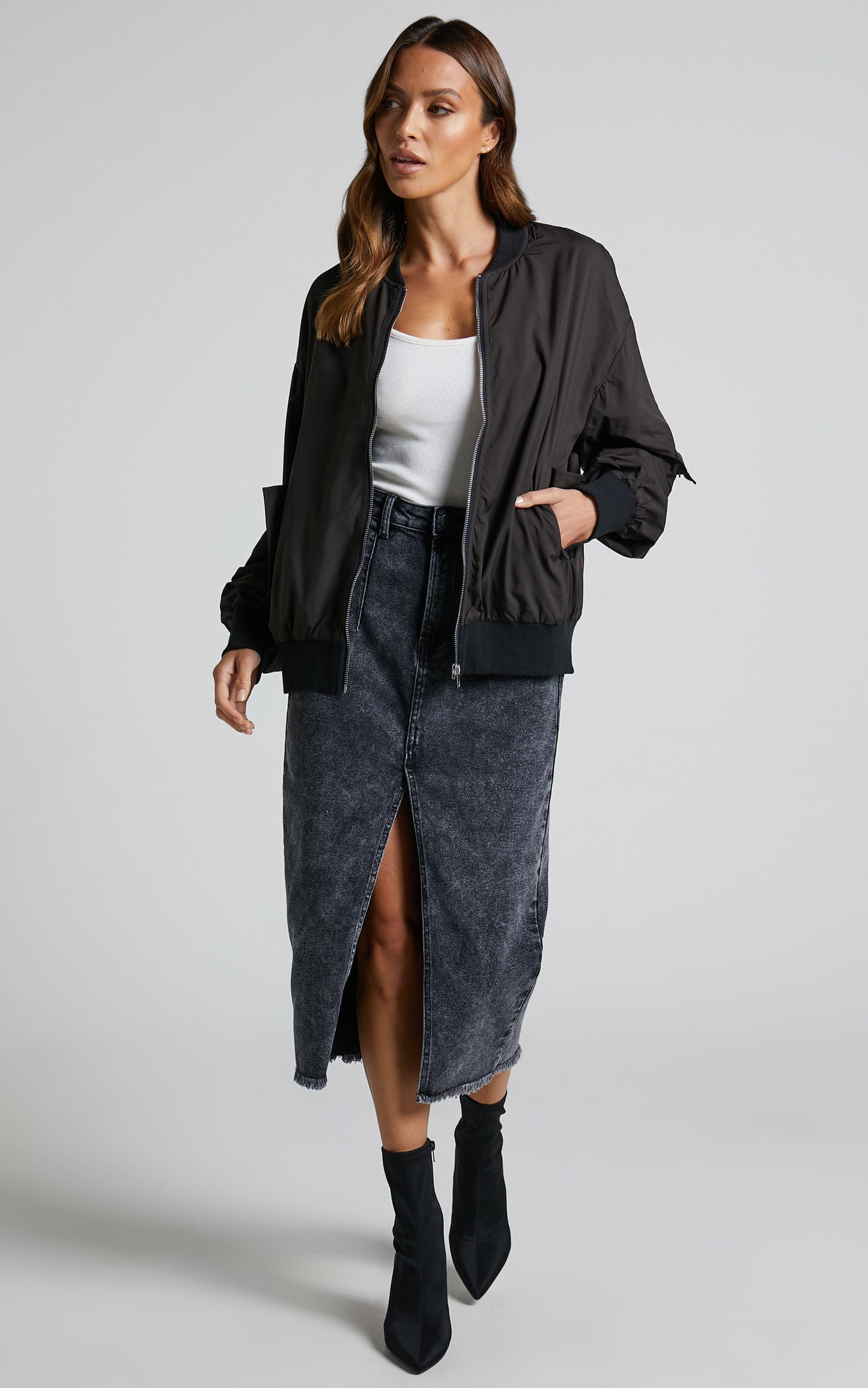 Sherlock Jacket - Bomber Jacket in Black