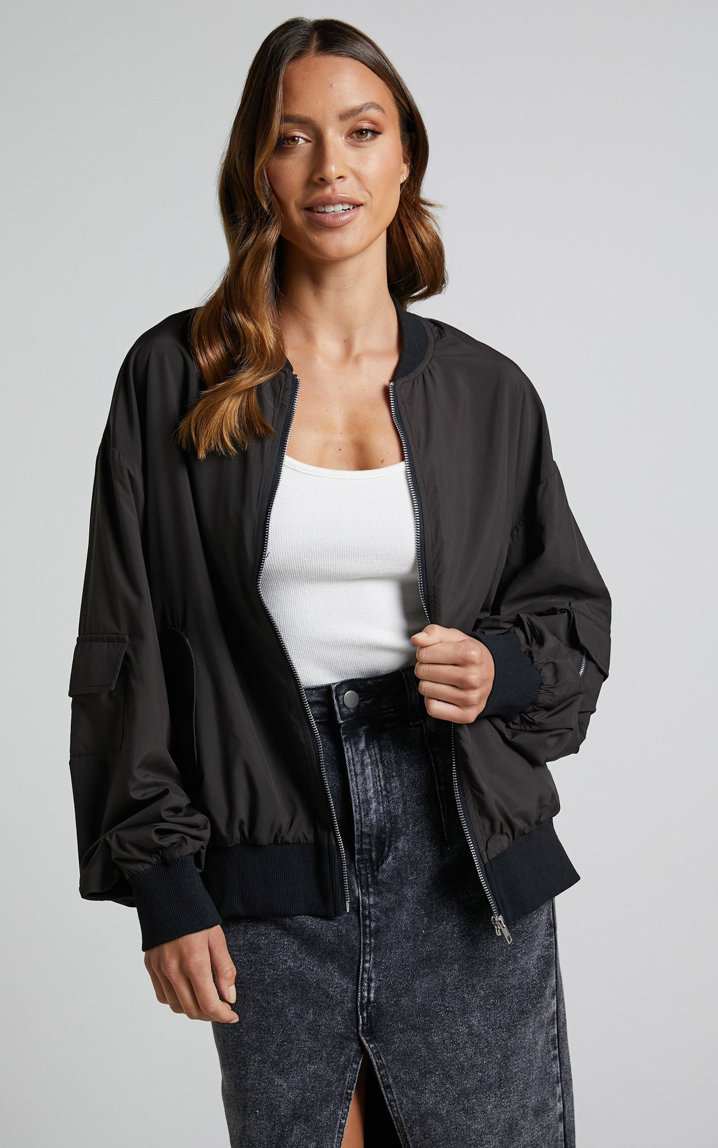 Sherlock Jacket - Bomber Jacket in Black