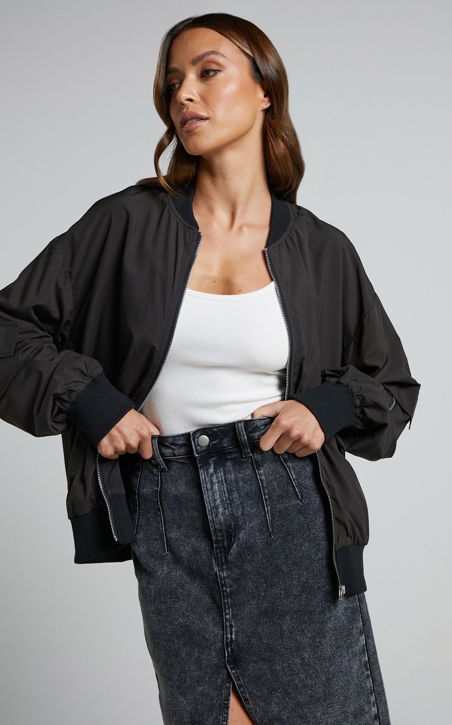 Sherlock Jacket - Bomber Jacket in Black