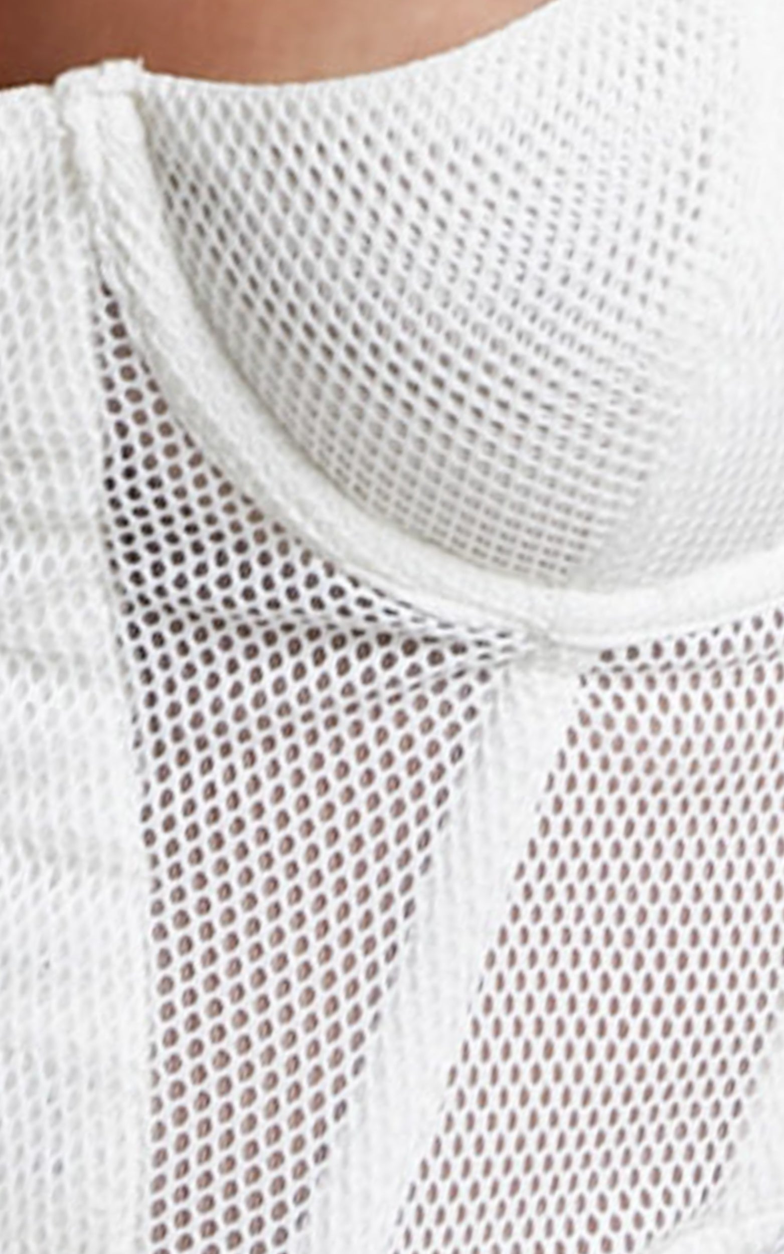 Shieha Mesh Underwired Corset Bustier in White