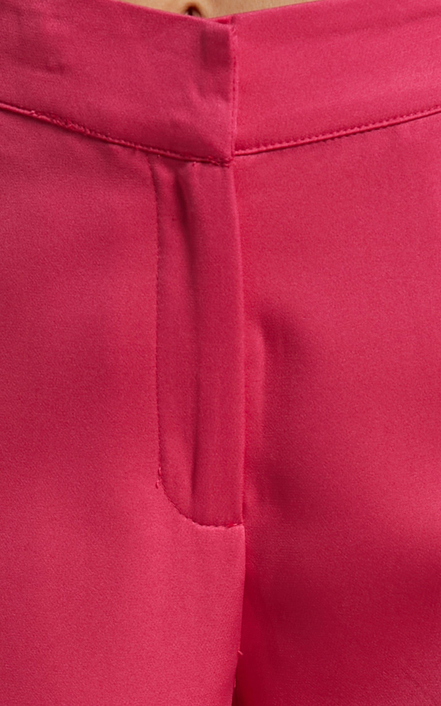 Silvia Two Piece Set - Foldover Top and Wide Leg Pant in Hot Pink