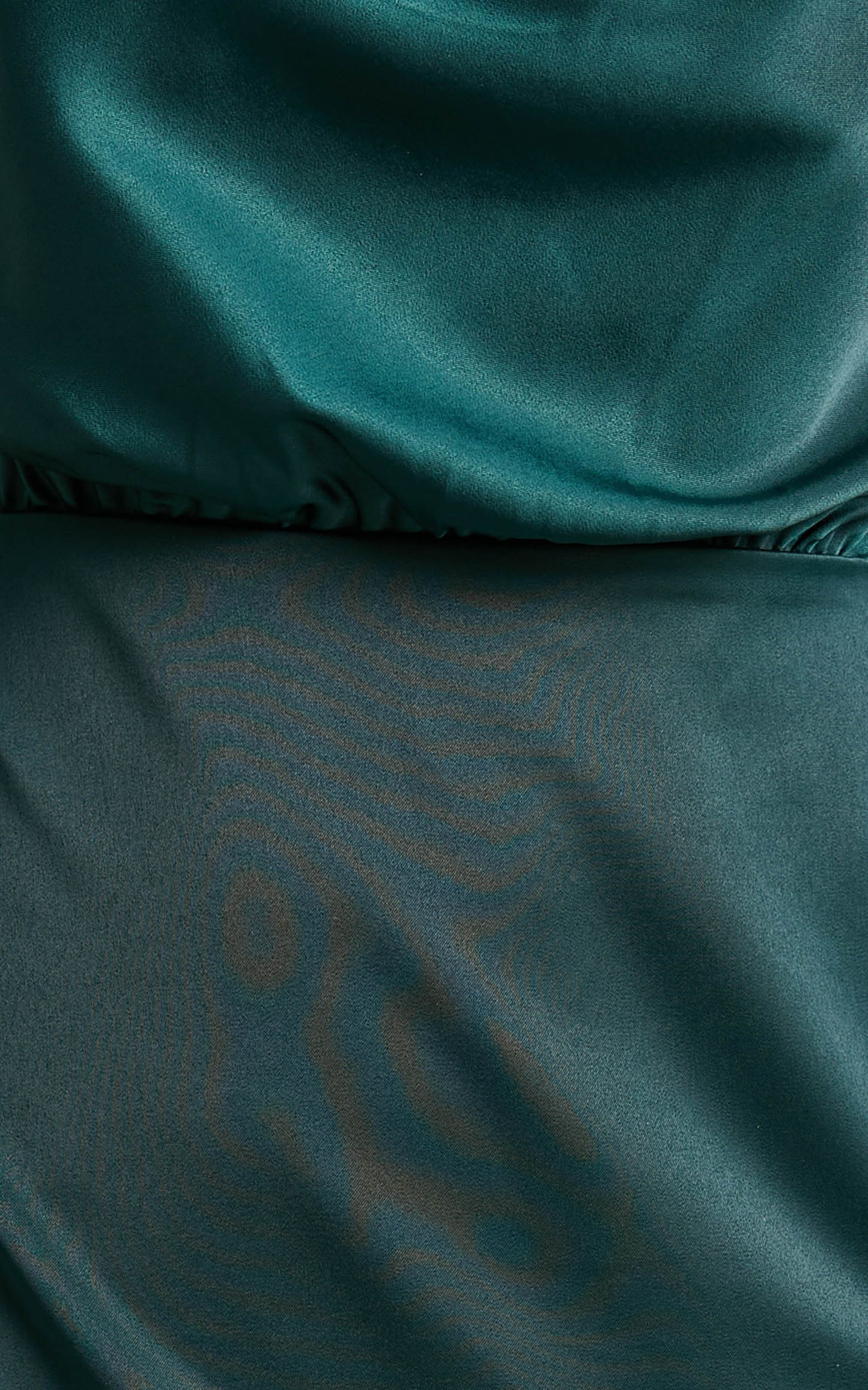 Sisters By Heart Midi Dress -  Asymmetric Cowl Neck Dress in Emerald Satin