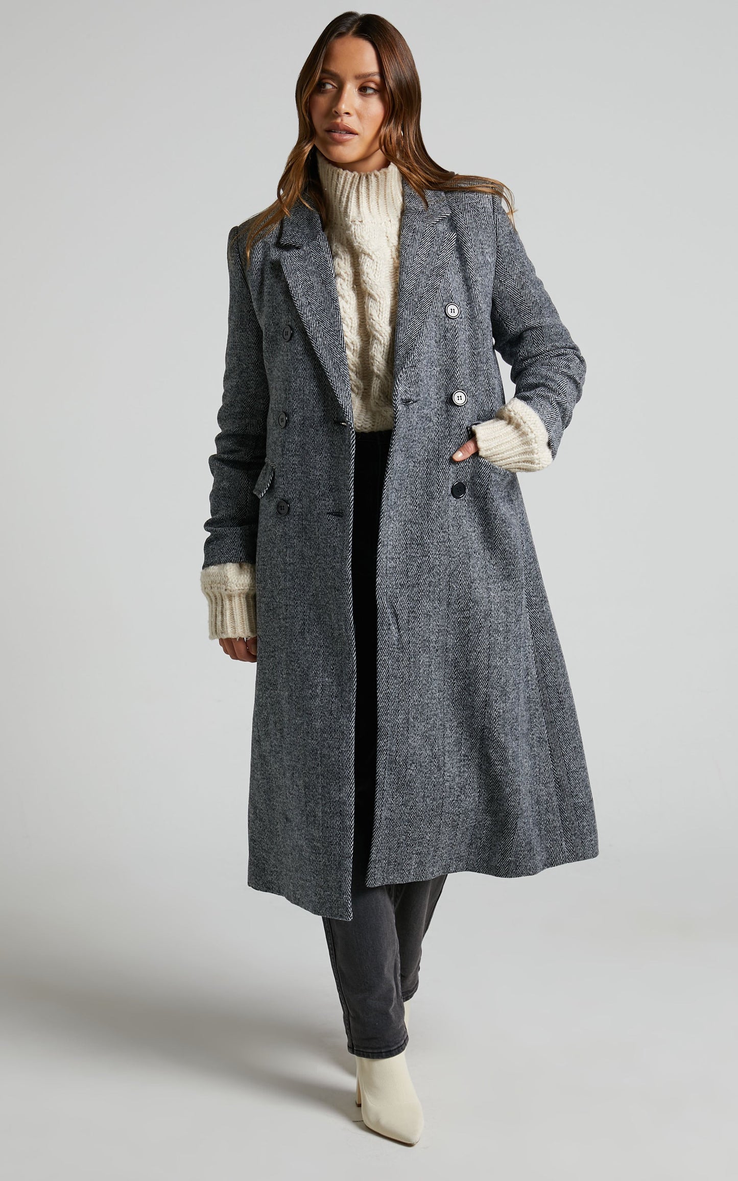 Socorro Coat - Tailored Longline Coat in Black