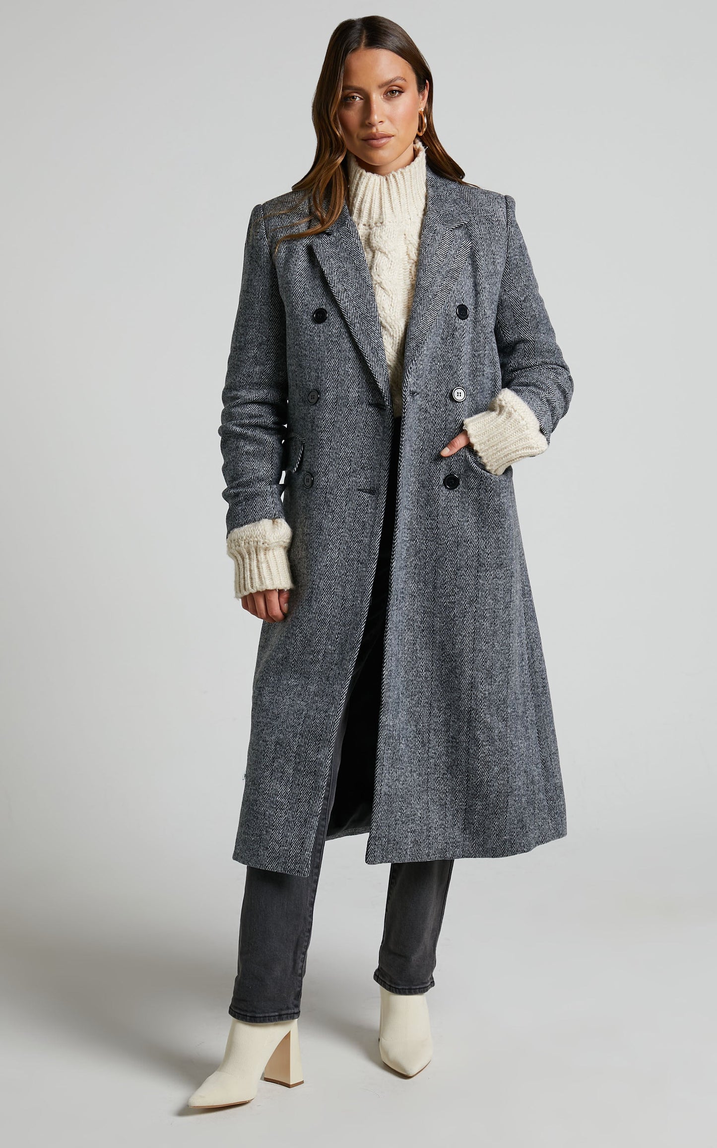 Socorro Coat - Tailored Longline Coat in Black