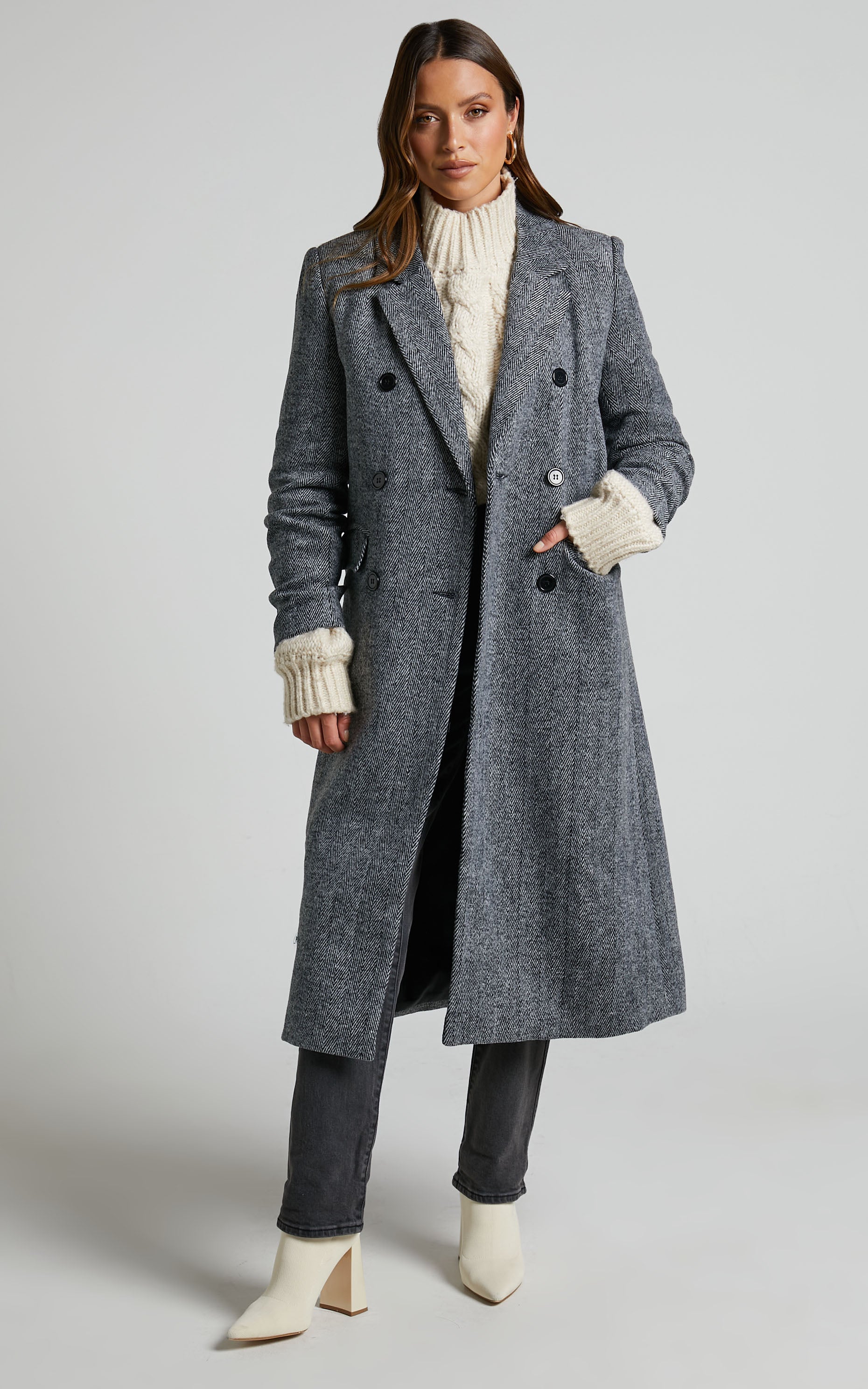 Socorro Coat - Tailored Longline Coat in Black