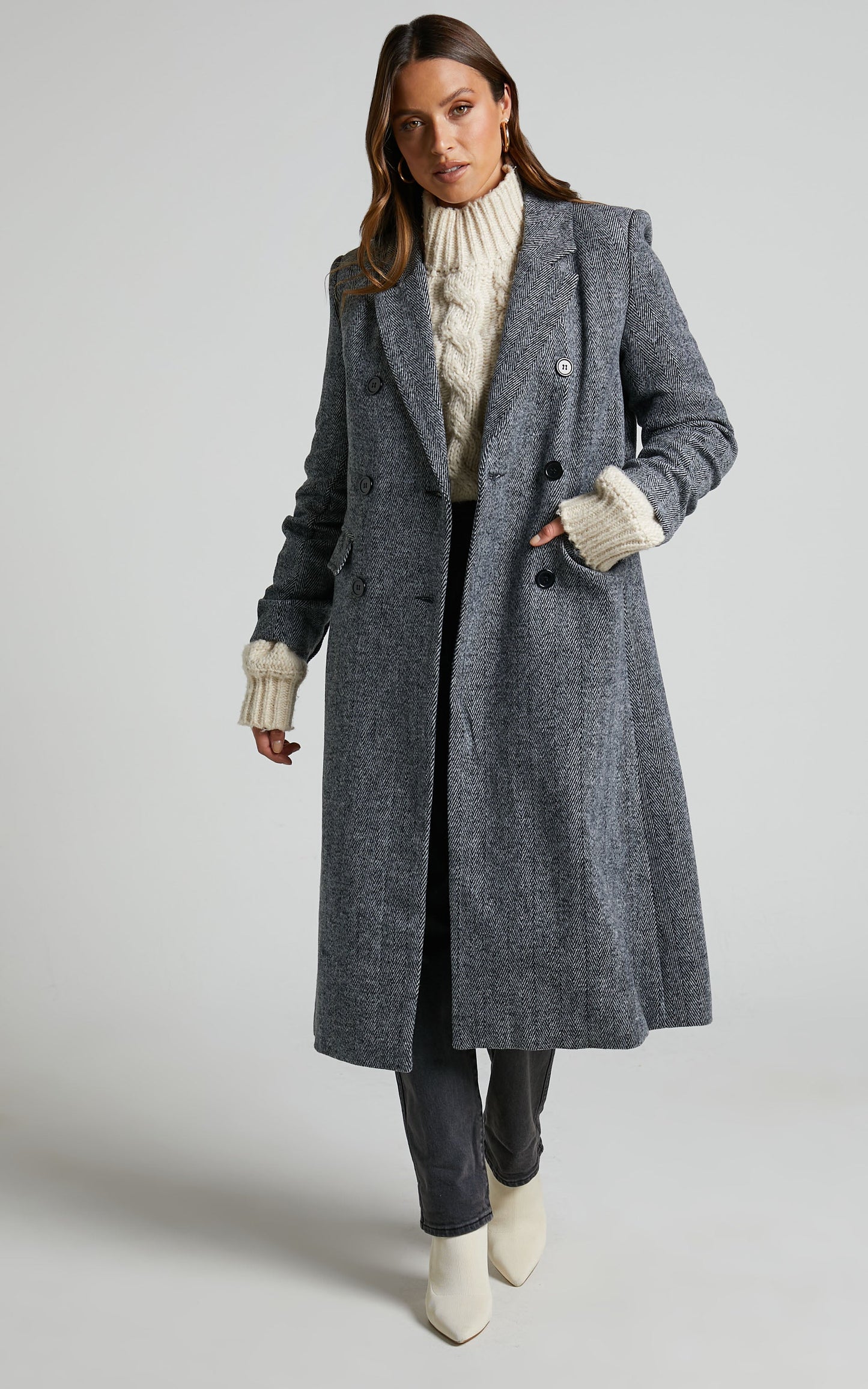 Socorro Coat - Tailored Longline Coat in Black