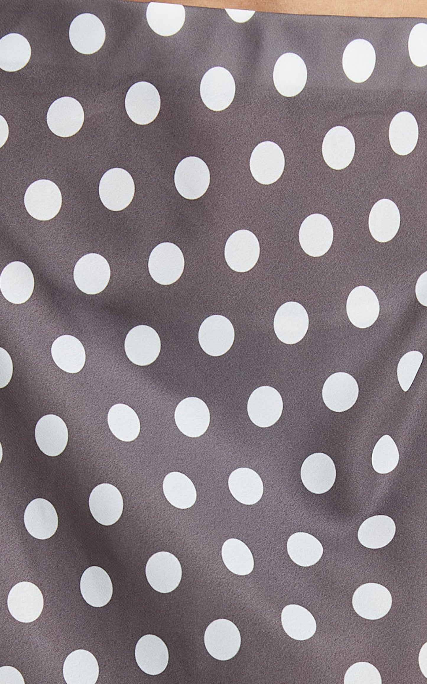 Sofia Midi Skirt - Bias Cut Satin Slip Skirt in Chocolate Spot