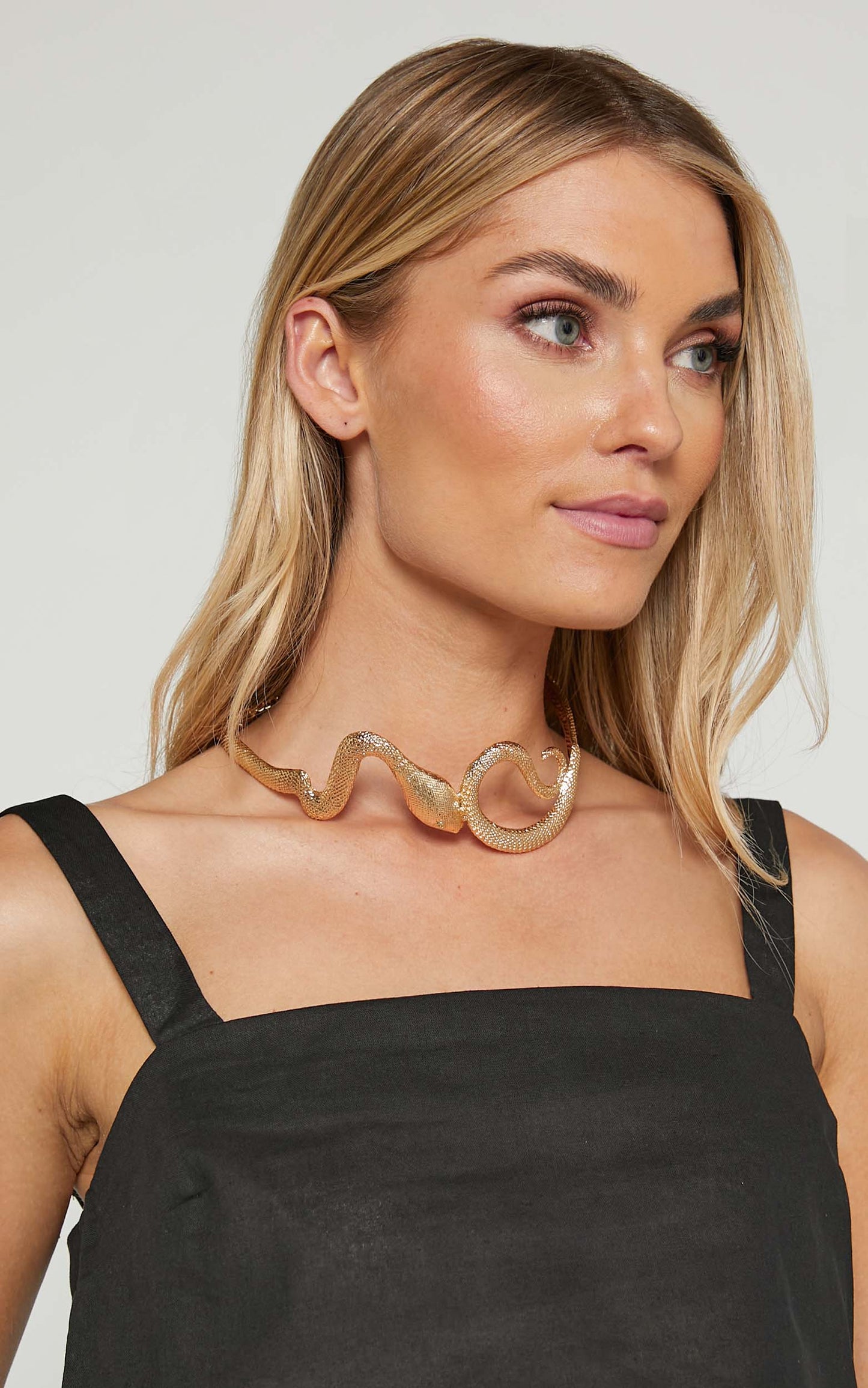 Sophie Snake Necklace in Gold