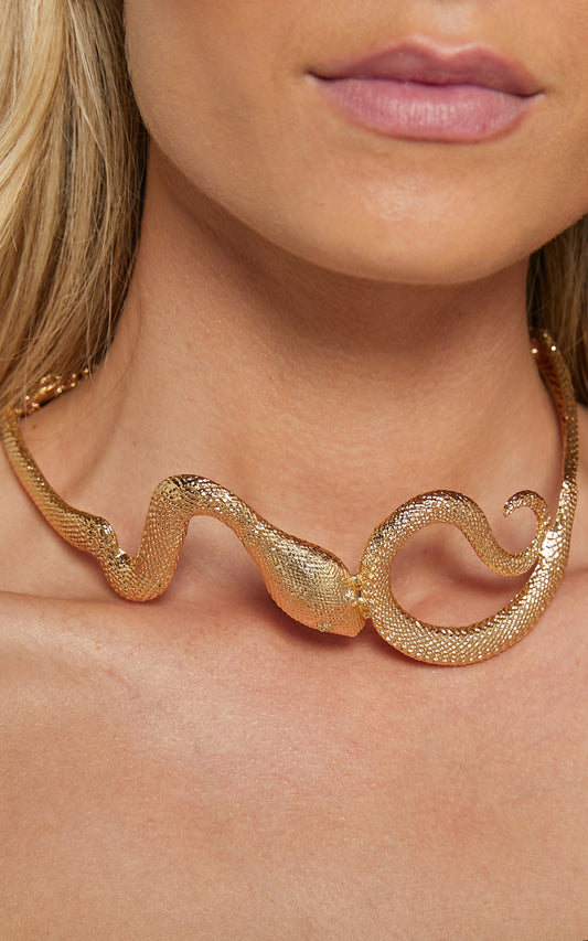 Sophie Snake Necklace in Gold