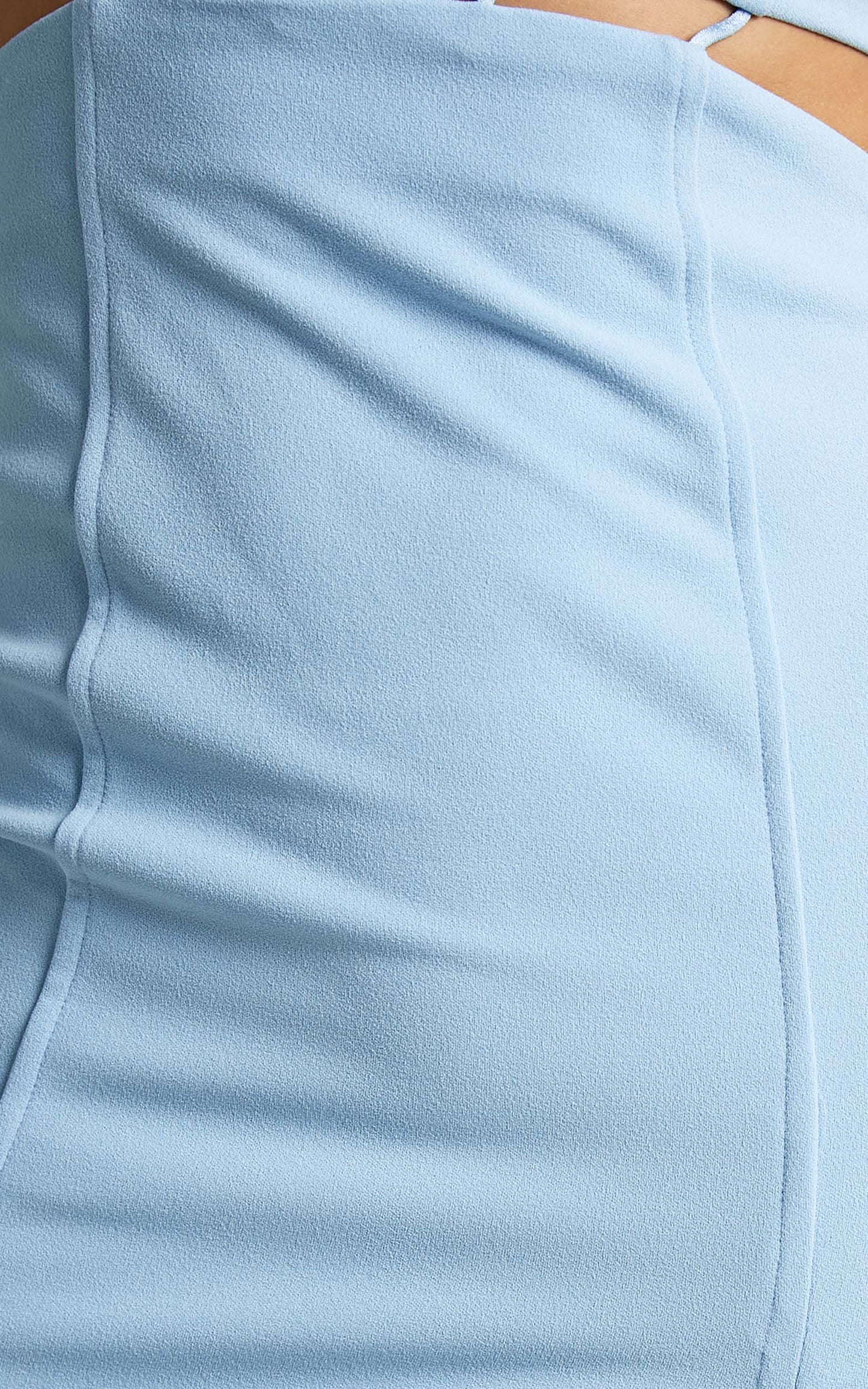 Sumeria Strap Detail Midi Dress in Cornflower Blue