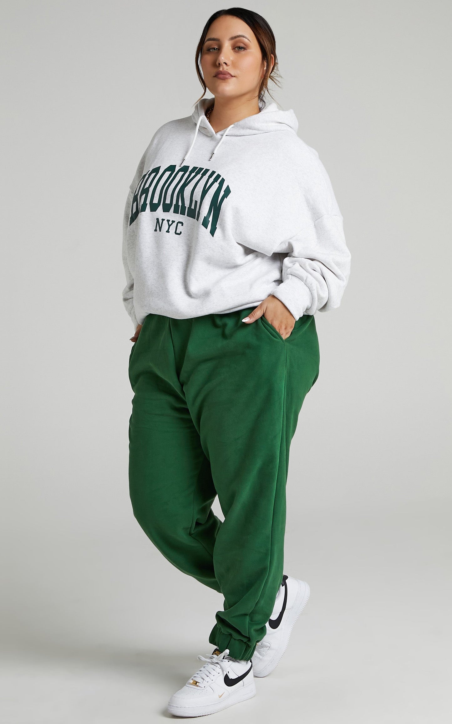 Sunday Society Club - Brooklyn NYC Oversized Hoodie in White Marle