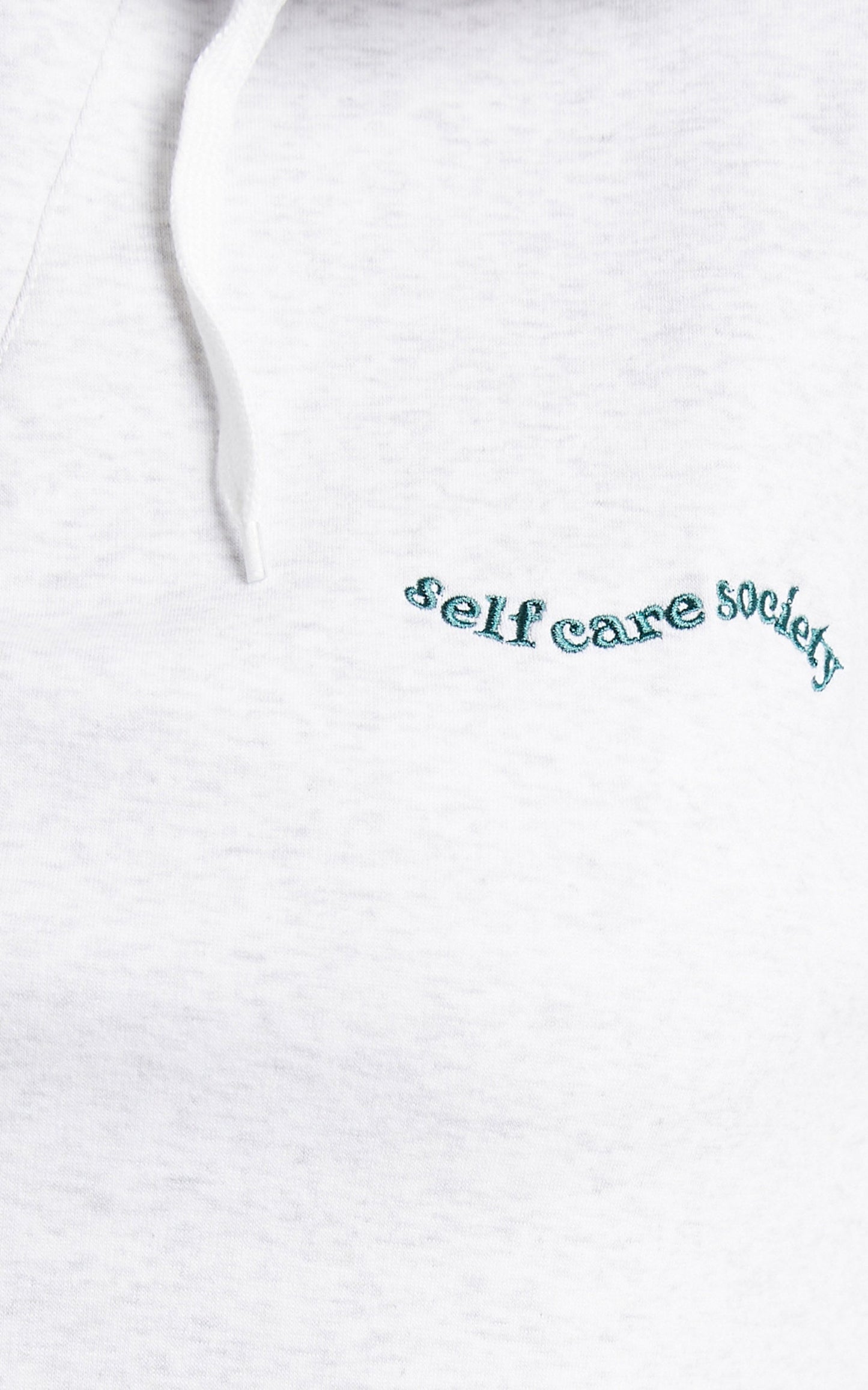 Sunday Society Club - Marianne Crop Hoodie in White Marle