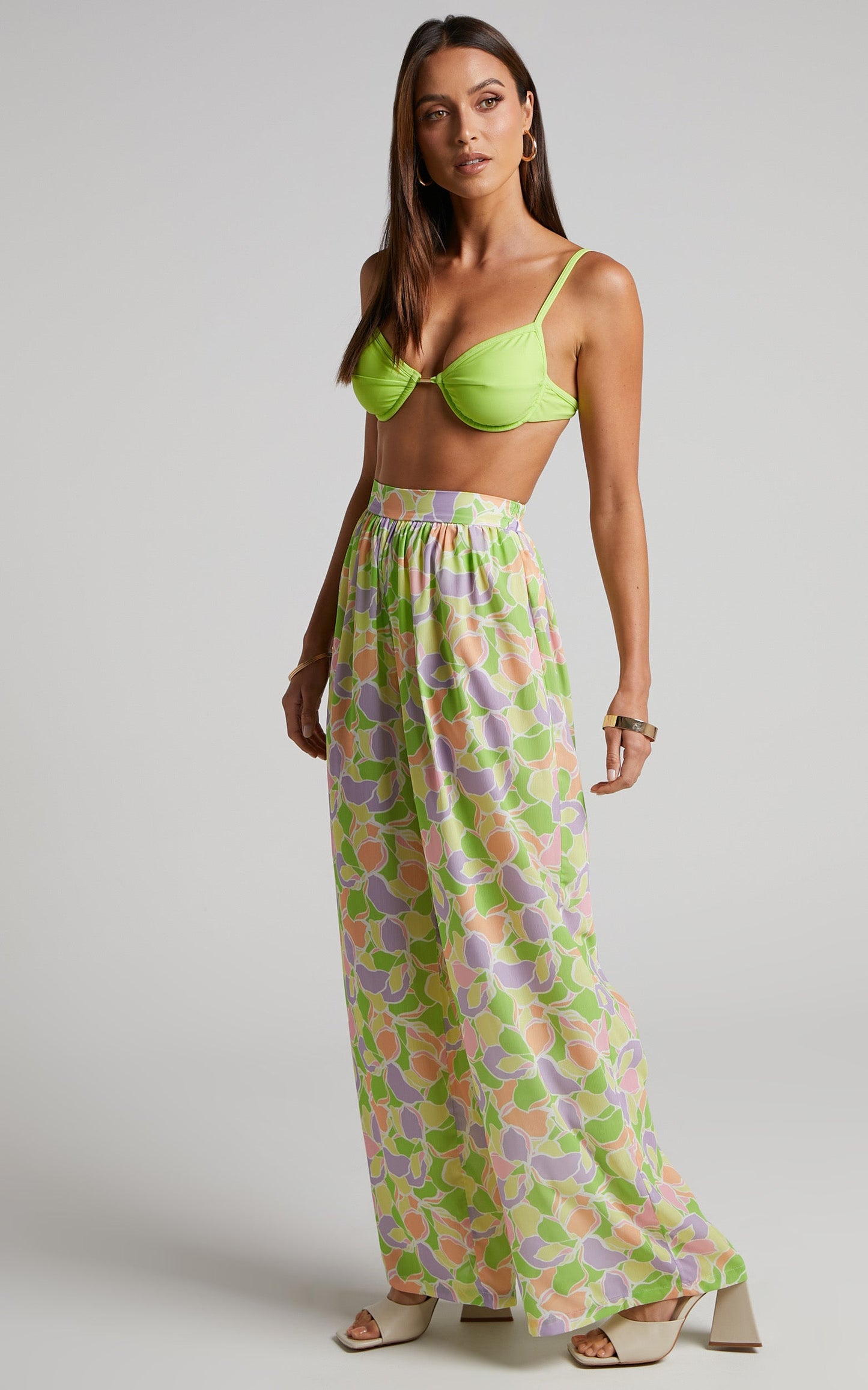Sunny Beach Pants - Wide Leg Pants in Fresca Print
