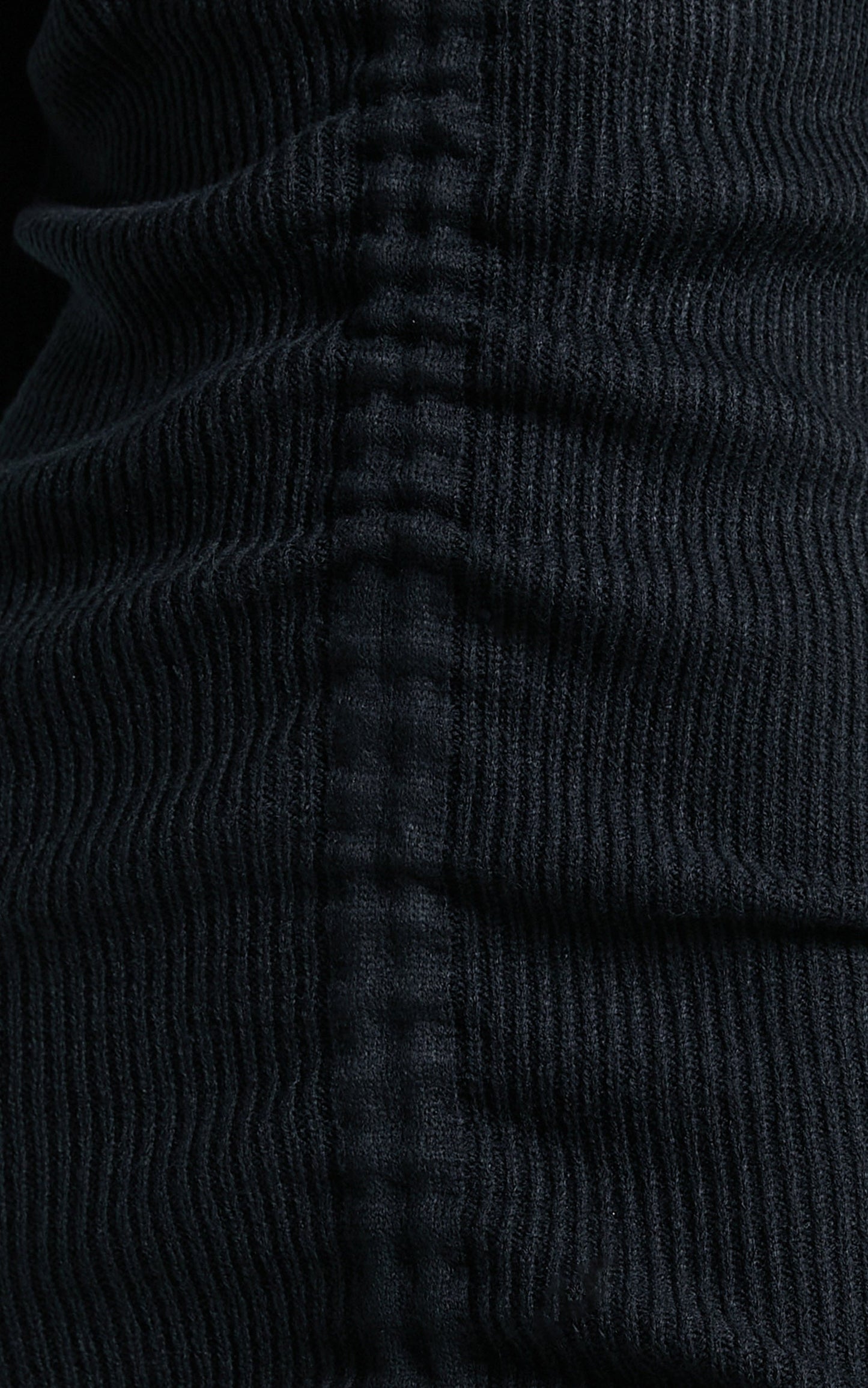 Susie Ruched Front Knit Dress in Black