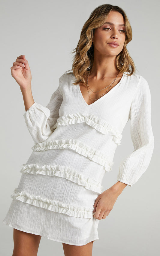 Sweetest Cheer Dress in white