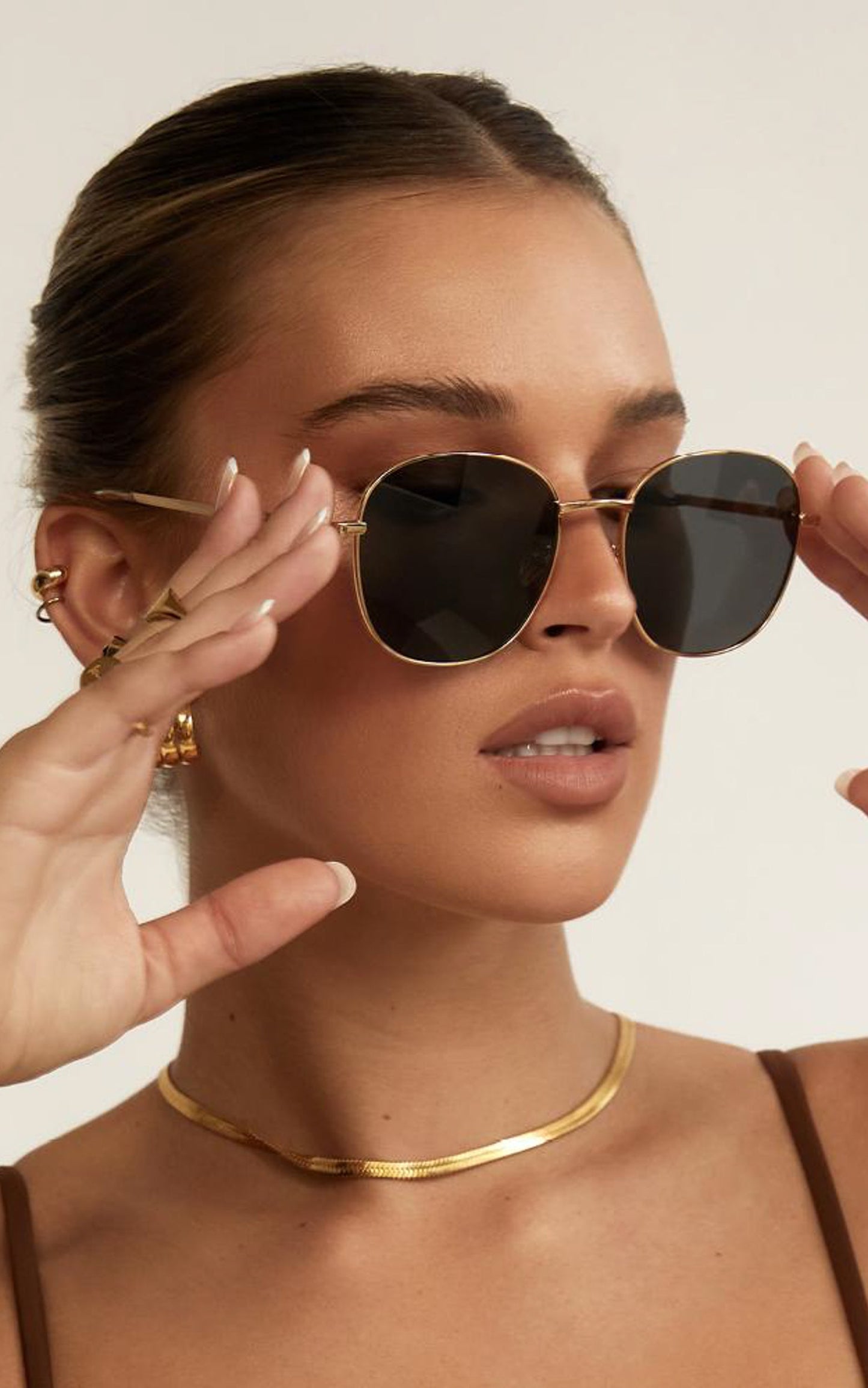 BANBE EYEWEAR - THE BRINKLEY in Gold-smoke