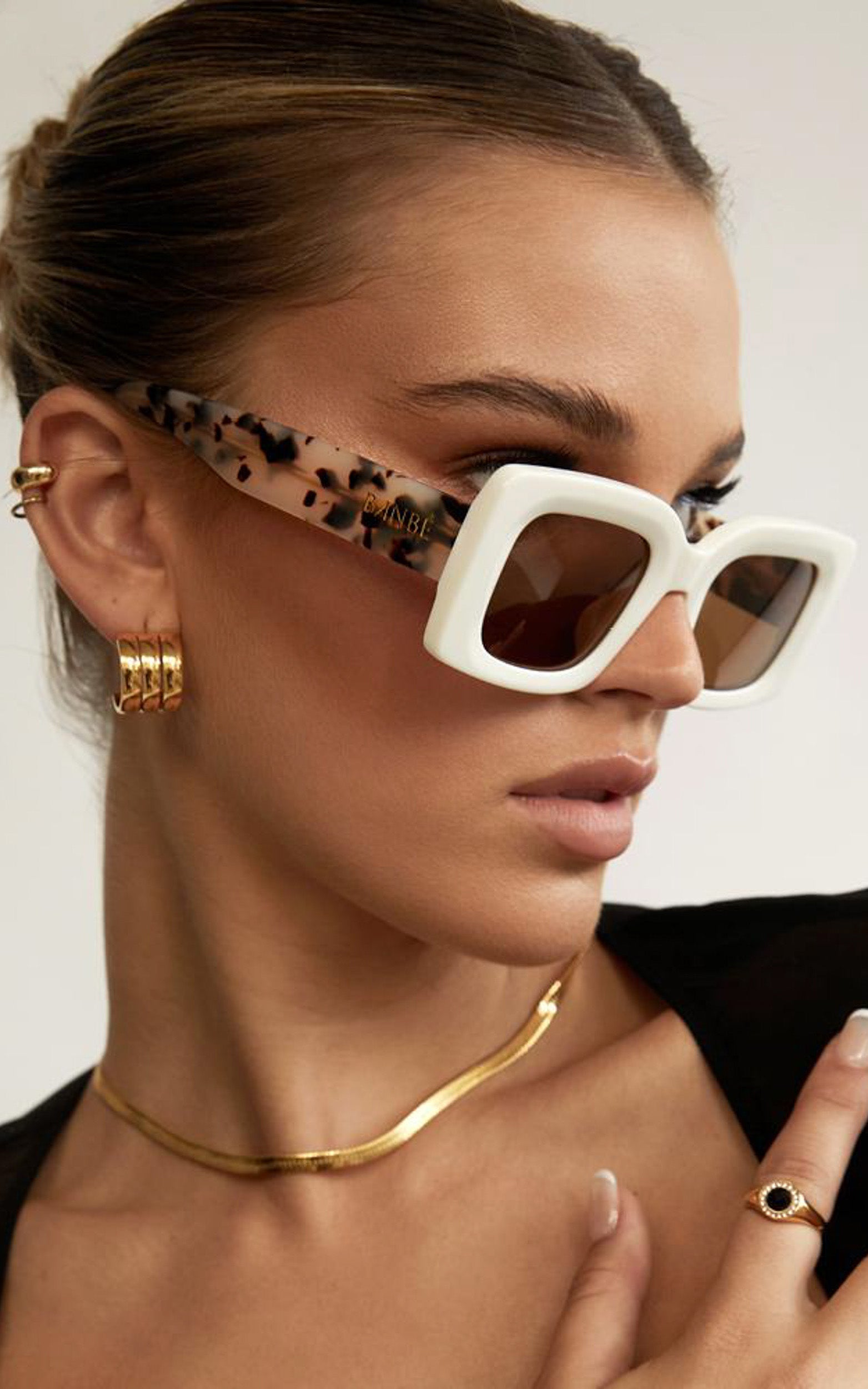 BANBE EYEWEAR - THE KENDALL in IVORY & BLONDE TORT-BROWN