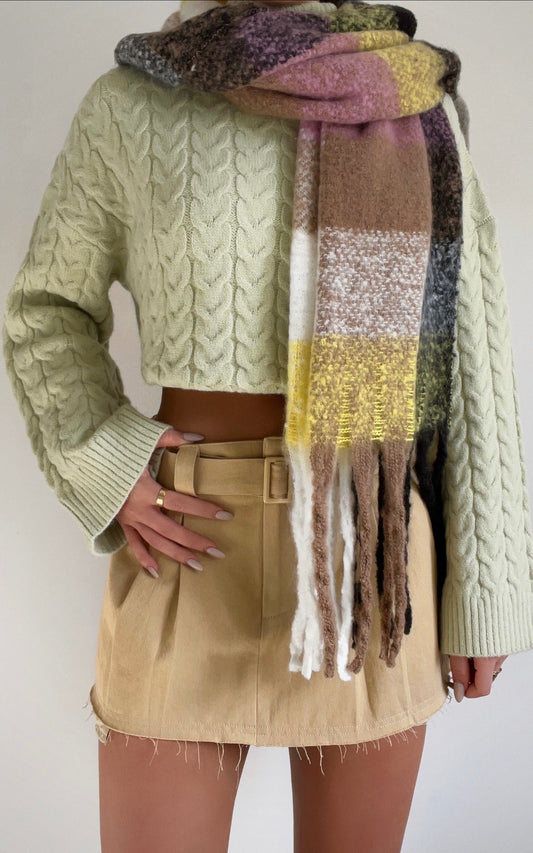 Theoris Check Scarf in Multi